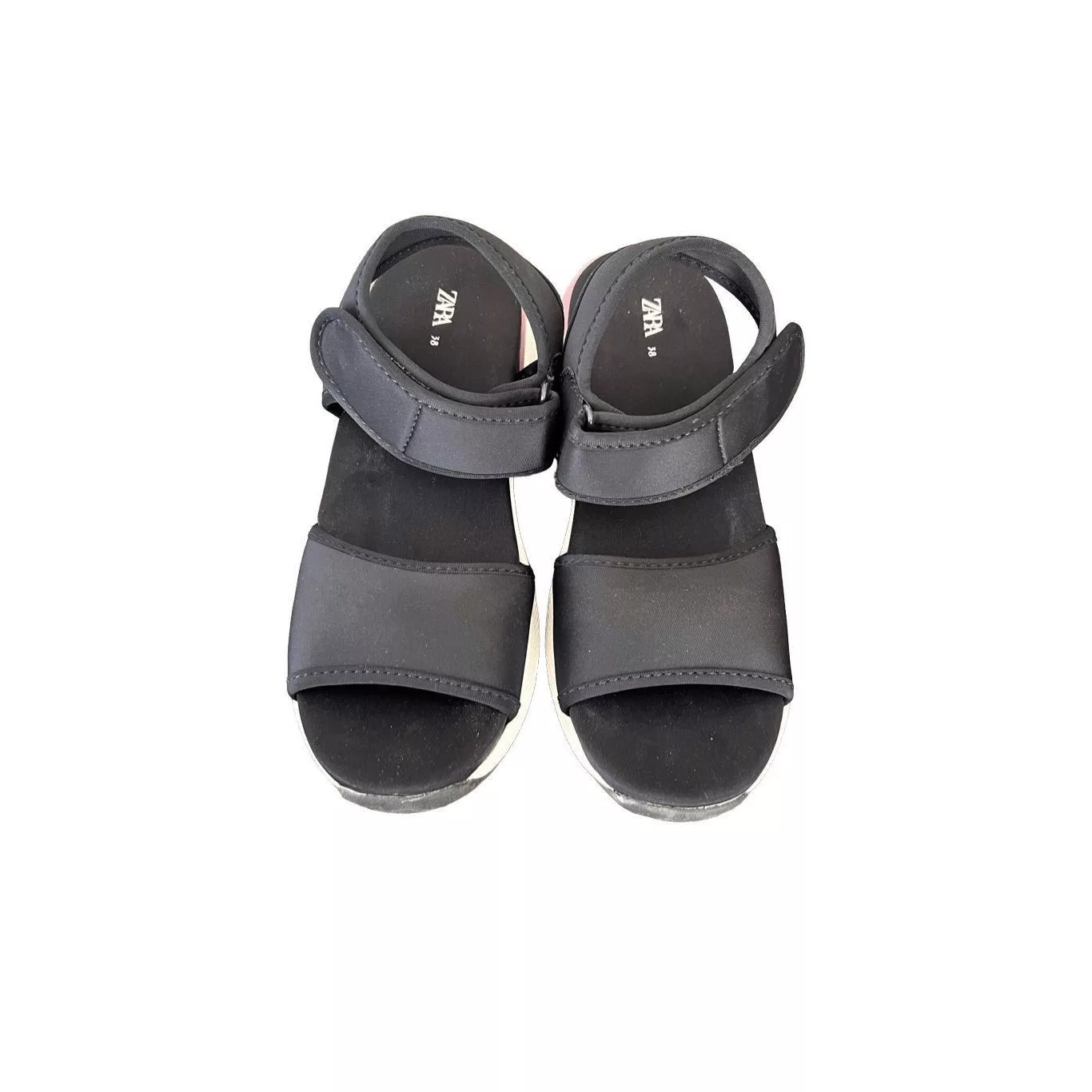 Zara Sandals ZARA Platform Wedge Sandals size 8 Black