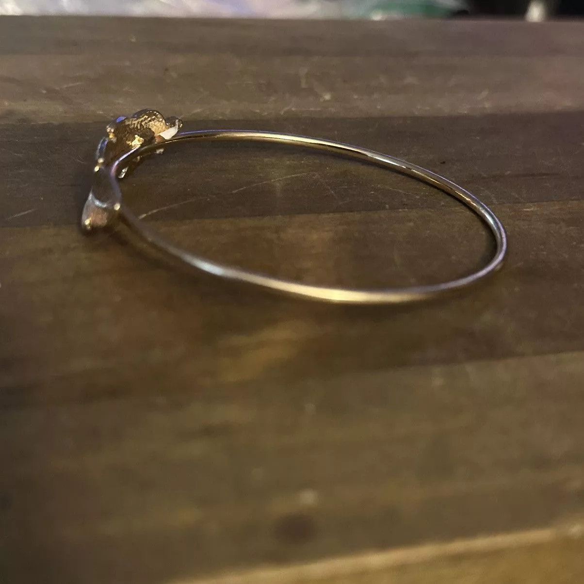 Other Bracelets Other Gold tone feather bangle bracelet