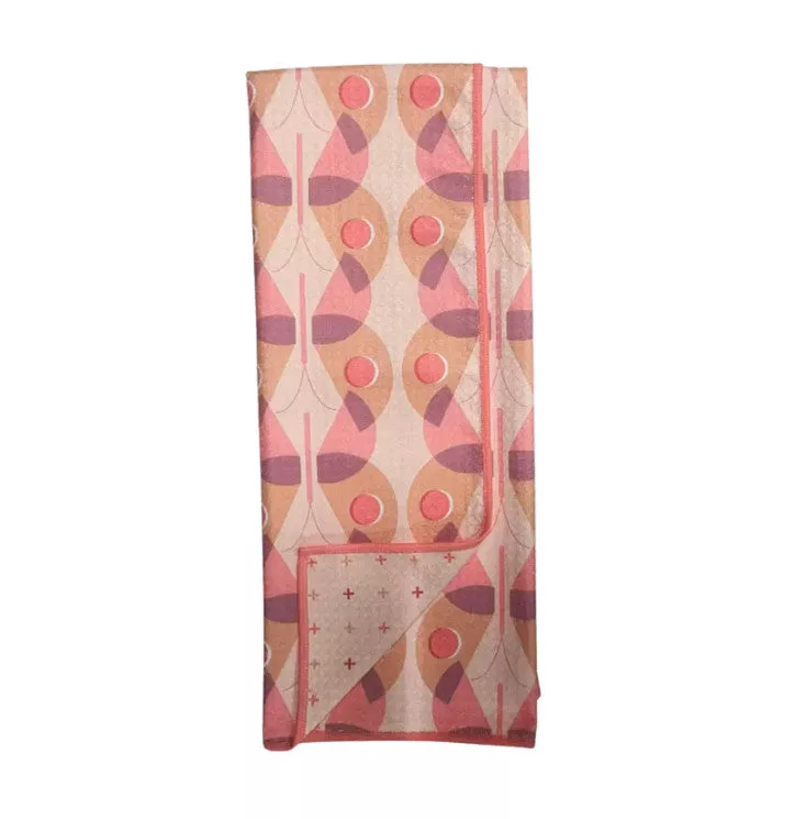 Anywhere Reversible Butterfly Towel Peach
