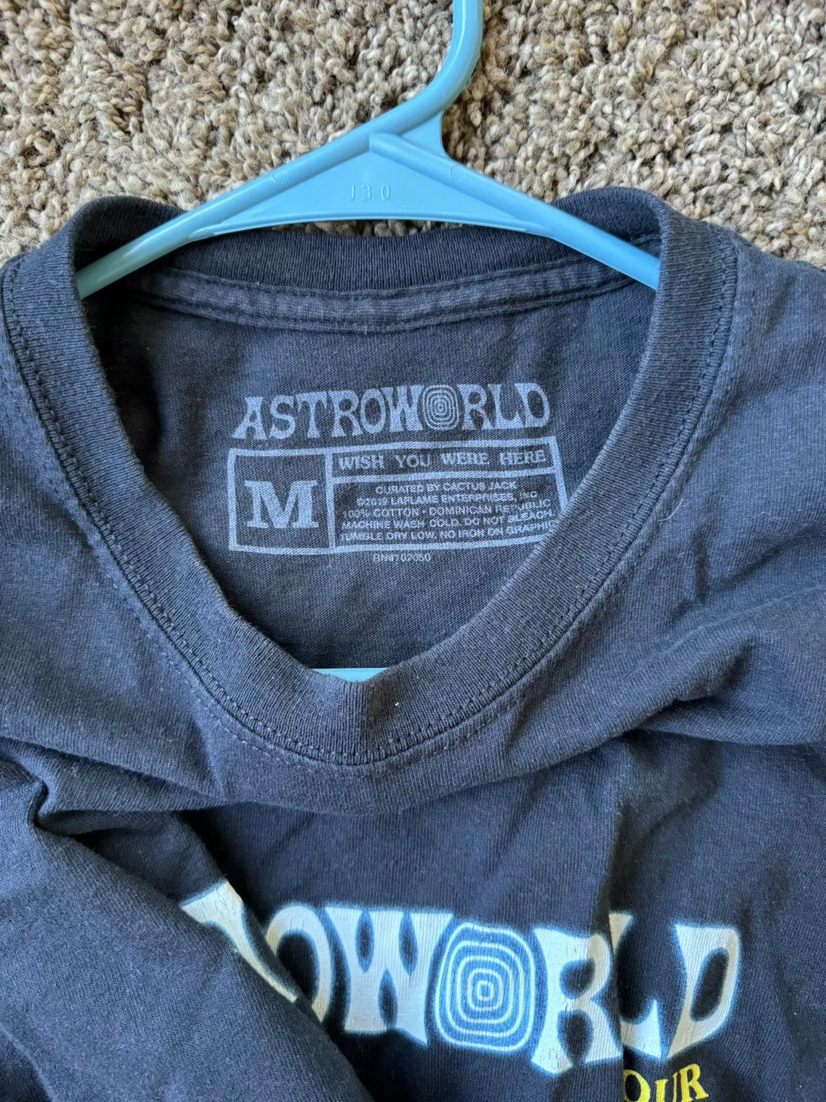 Travis Scott Short Sleeve T Shirts Travis Scott Astroworld Tee Black
