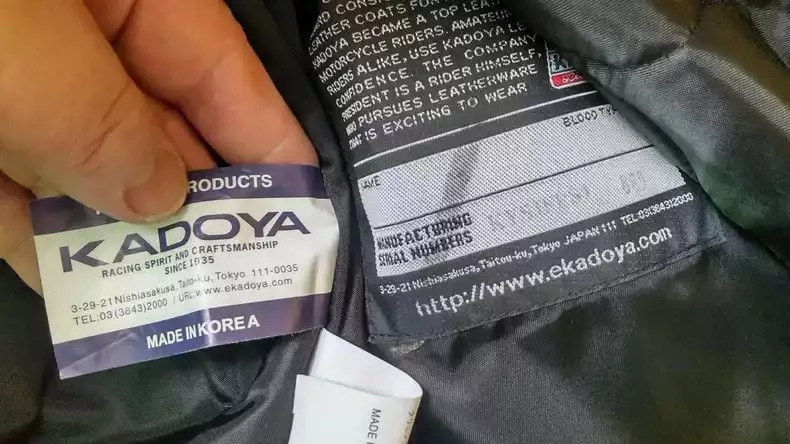Kadoya Leather Jackets kadoyaStraight-pull collar leather coat Black