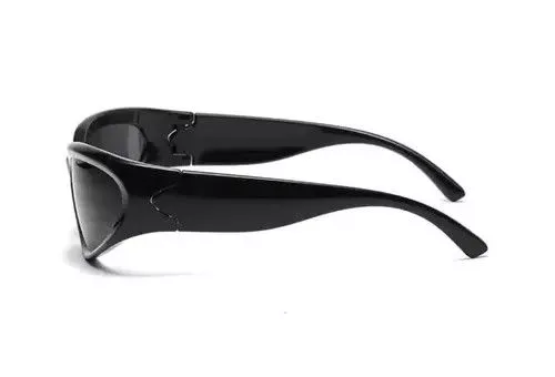 Electric Visual Sunglasses Electric Visual × Vintage Cyber Black Sunglasses Retro Punk Archive Cosplay Jewelry Streetwear