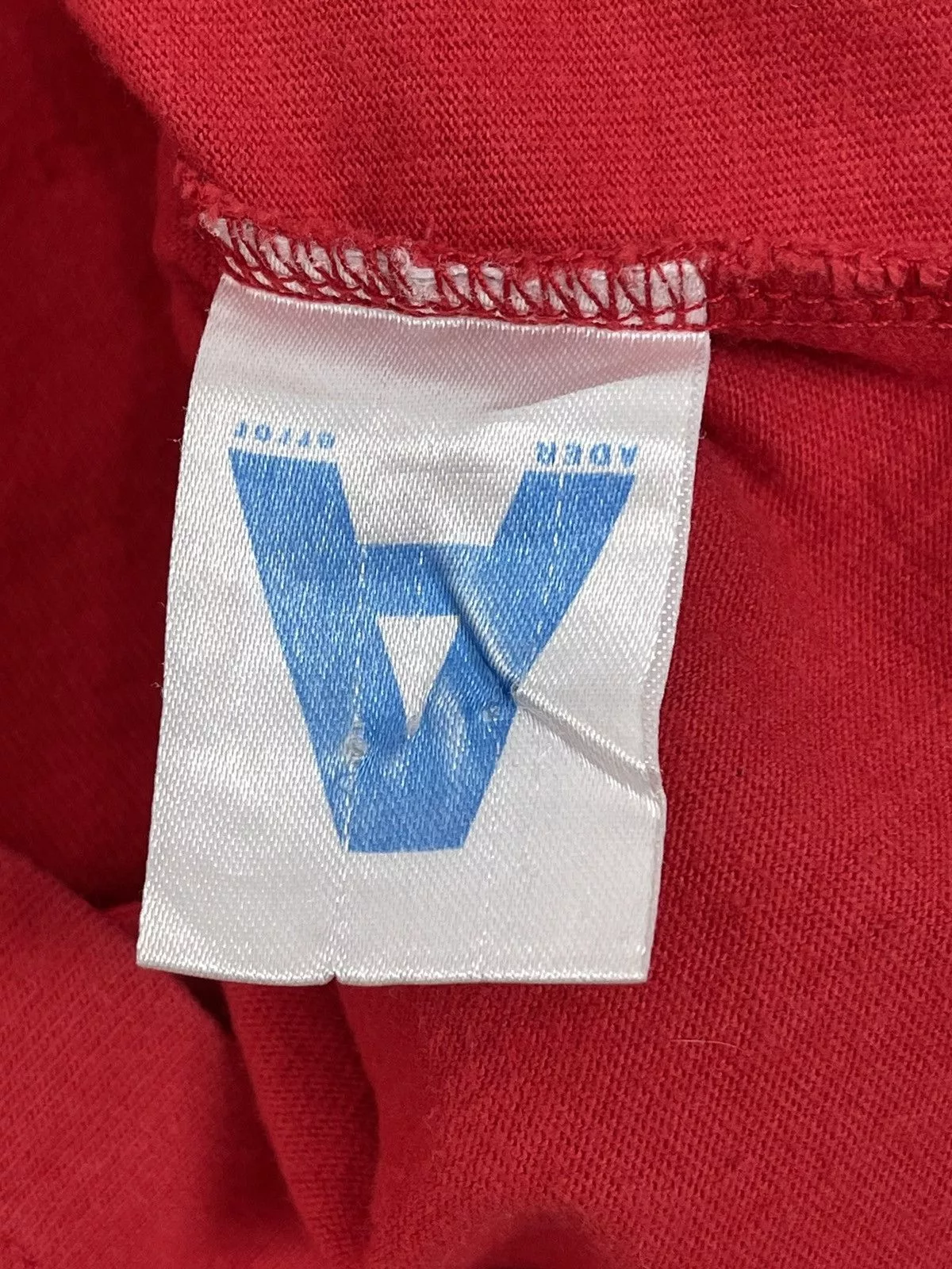 Ader Error Long Sleeve T Shirts ADER ERROR 1980s Vintage Pizza Receipt Long Sleeve Red