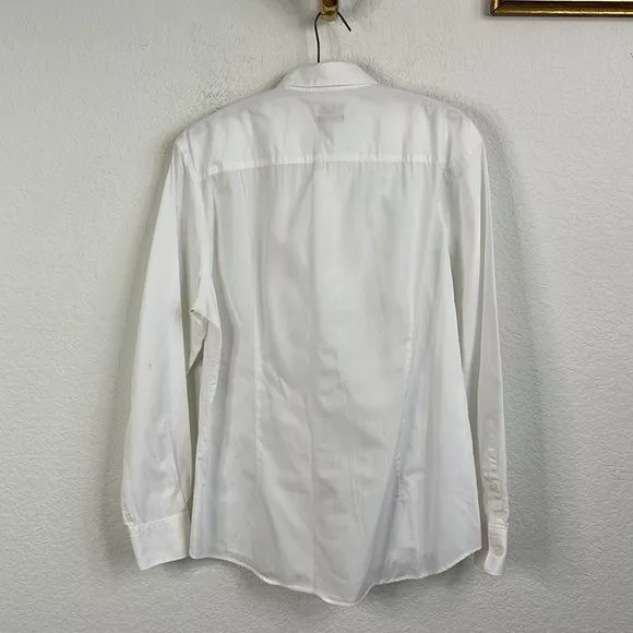 Versace Shirts Button Ups Versace Collection Button Down Embroidered Logo Men's Shirt White