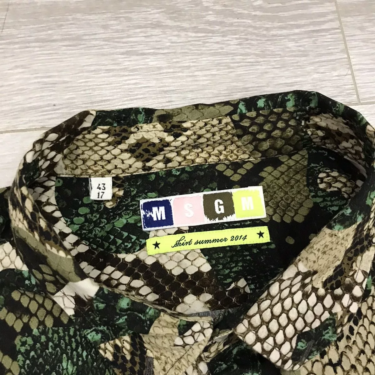 MSGM Shirts Button Ups MSGM × Vintage Msgm Shirt Snake Vintage Gray