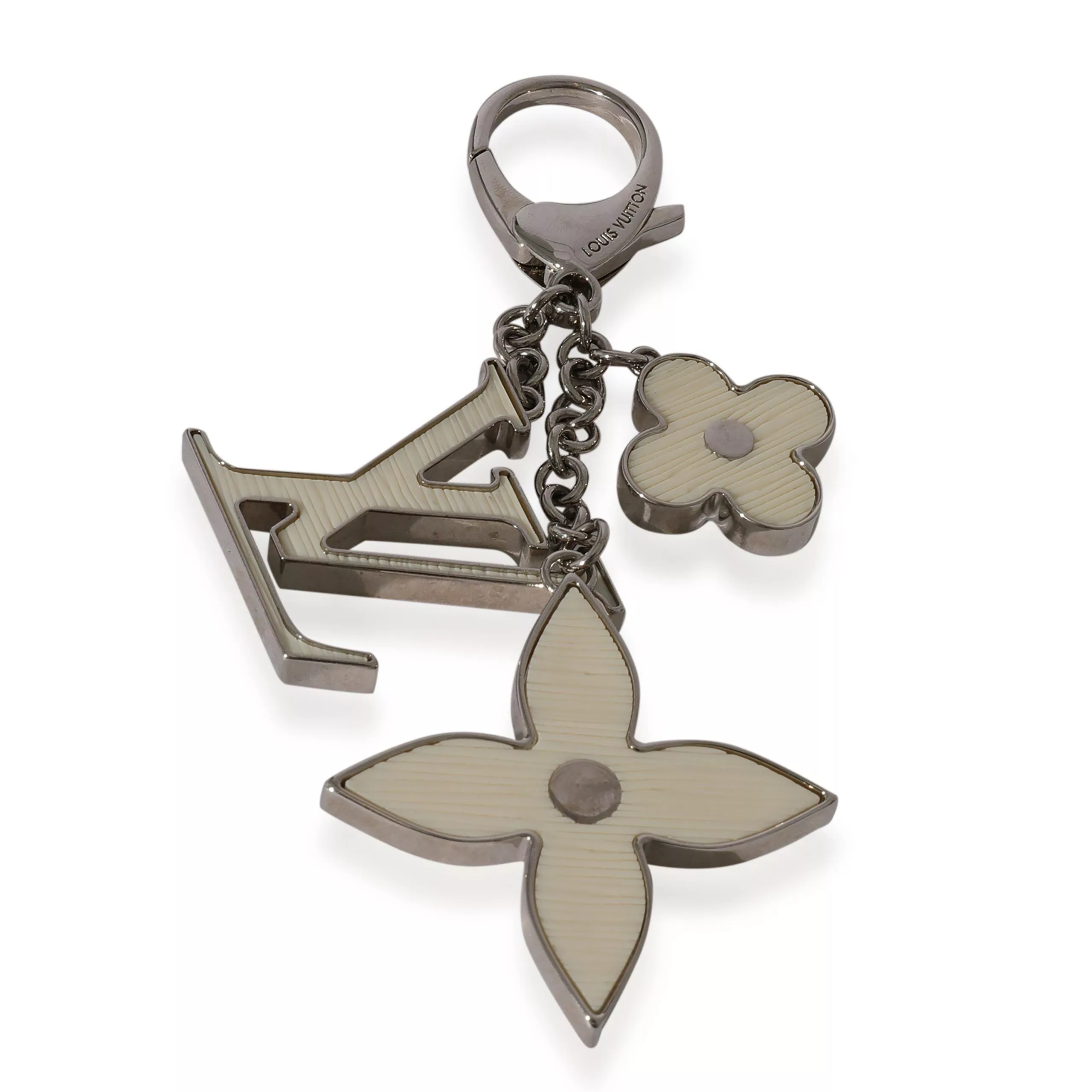 Louis Vuitton Rings Louis Vuitton Silver Tone White Fleur De Epi Bag Charm