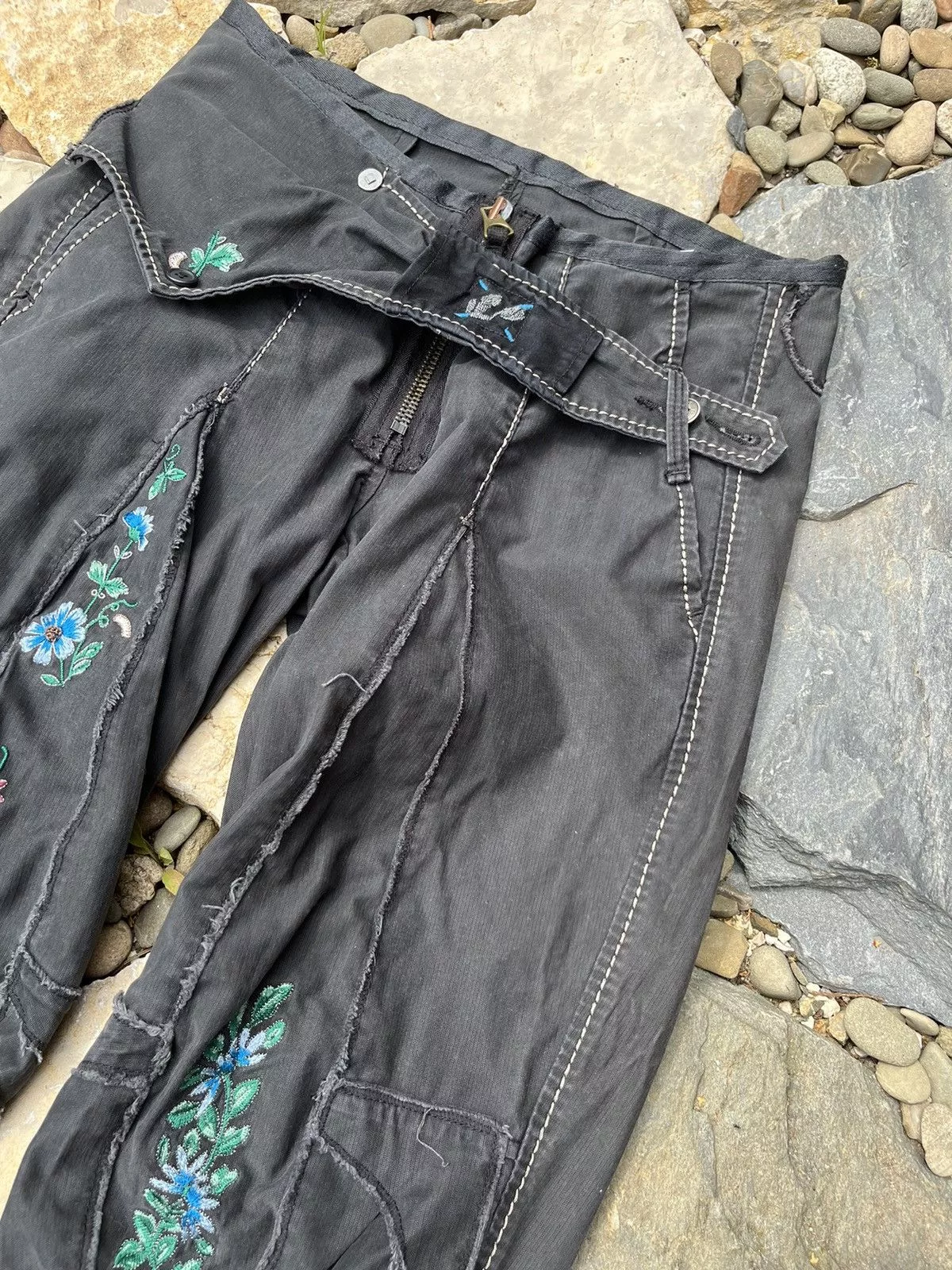 Marithe + Francois Girbaud Pants Marithe + Francois Girbaud Vintage Marithe Francois Girbaud floral y2k bondage pants Black