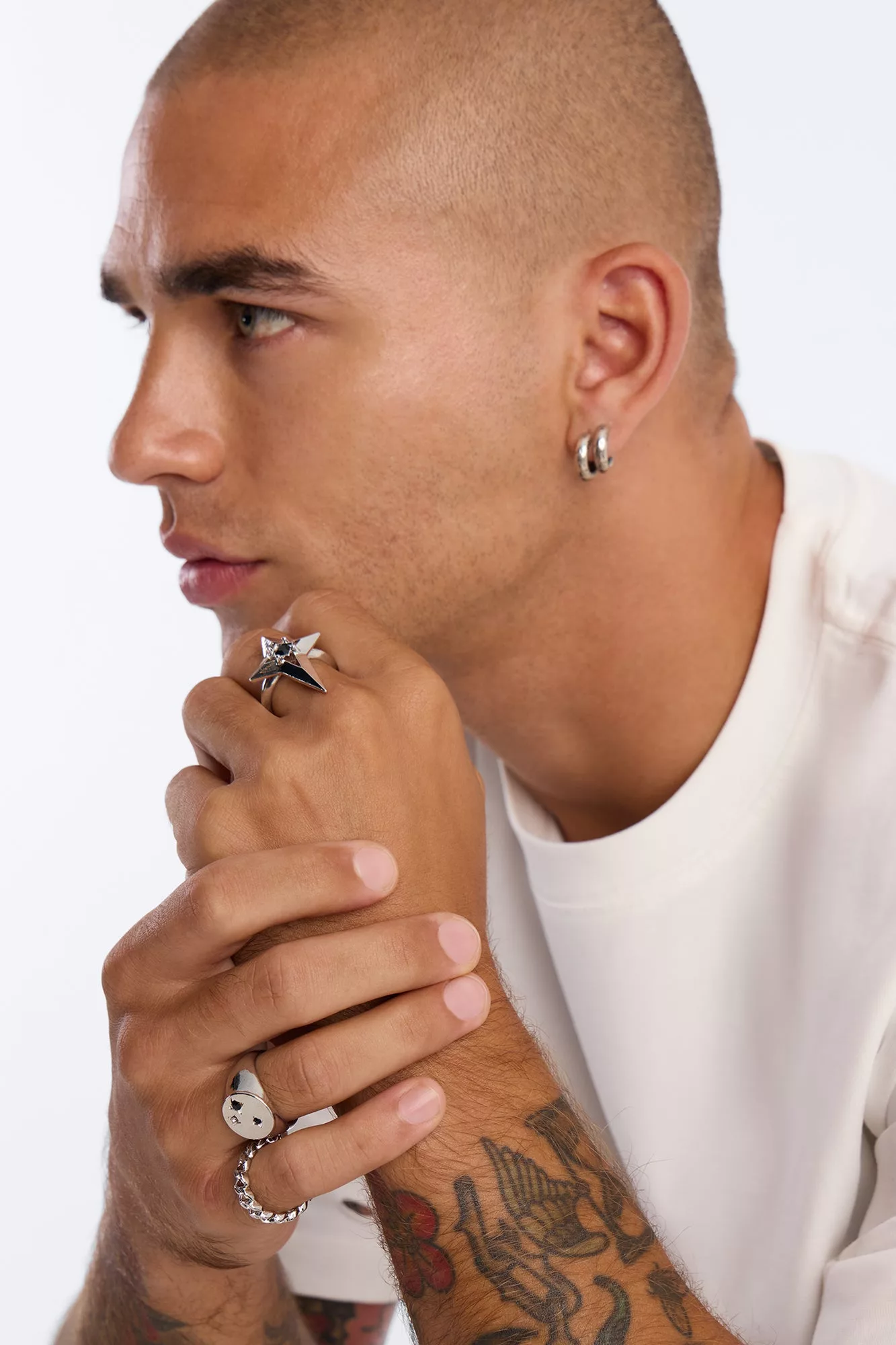 Sacred Stars Ring Set - Silver