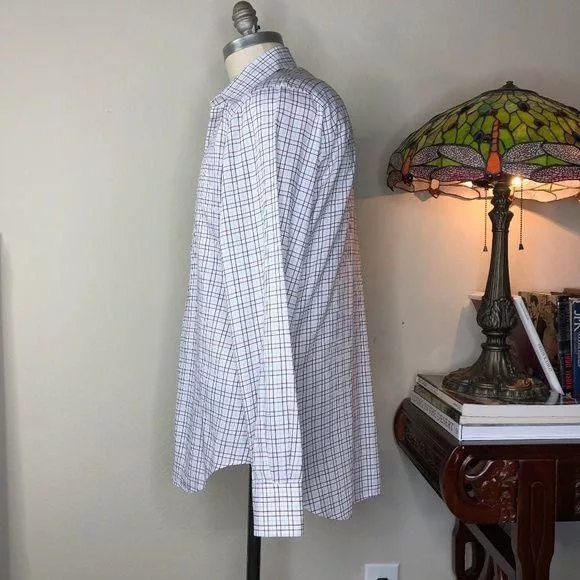Etro Shirts Button Ups Etro Men's Plaid Button Down Milano White