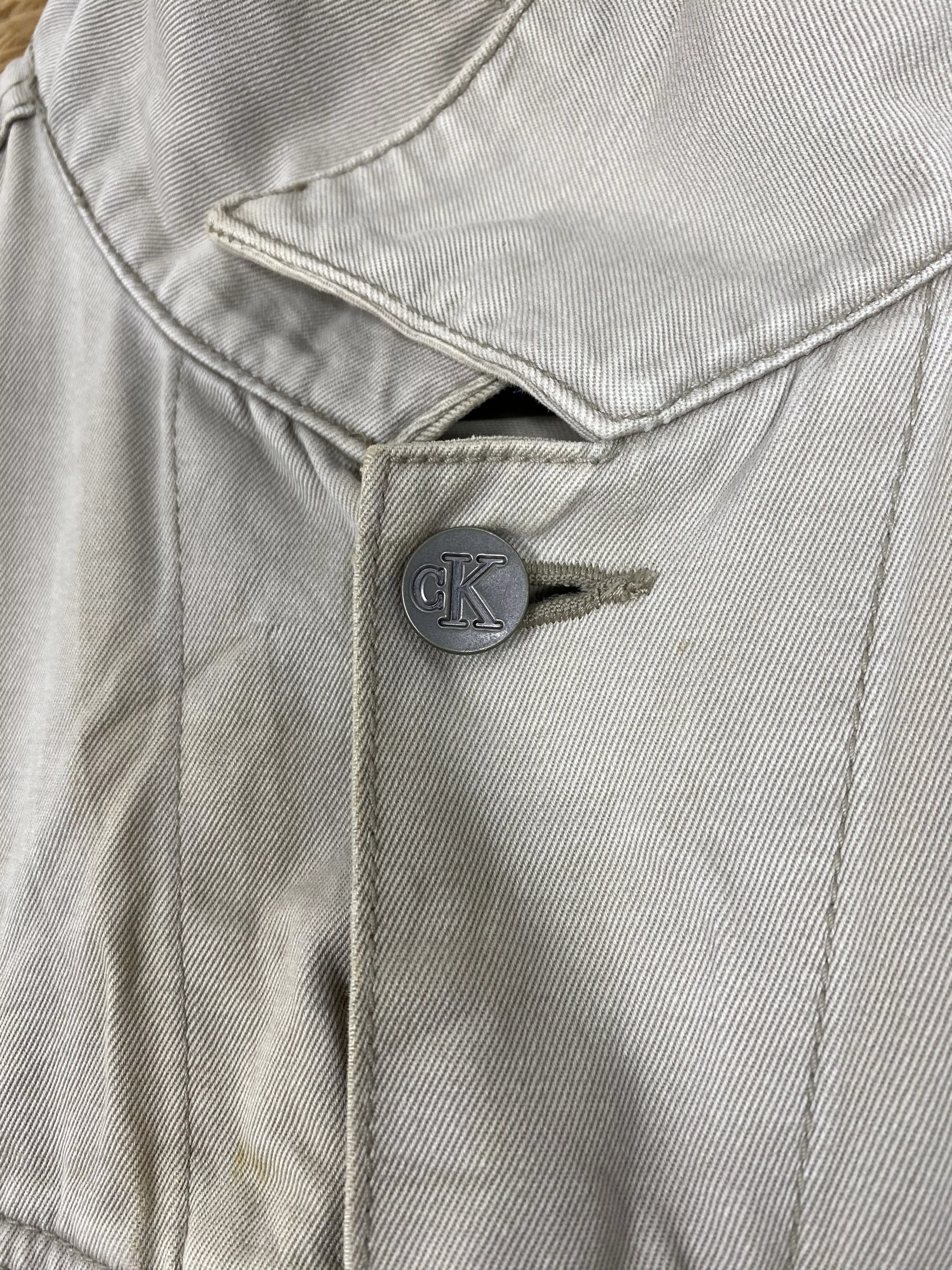 Calvin Klein Light Jackets Calvin Klein × Vintage Vintage Calvin Klein Button Jacket Brown Streetwear