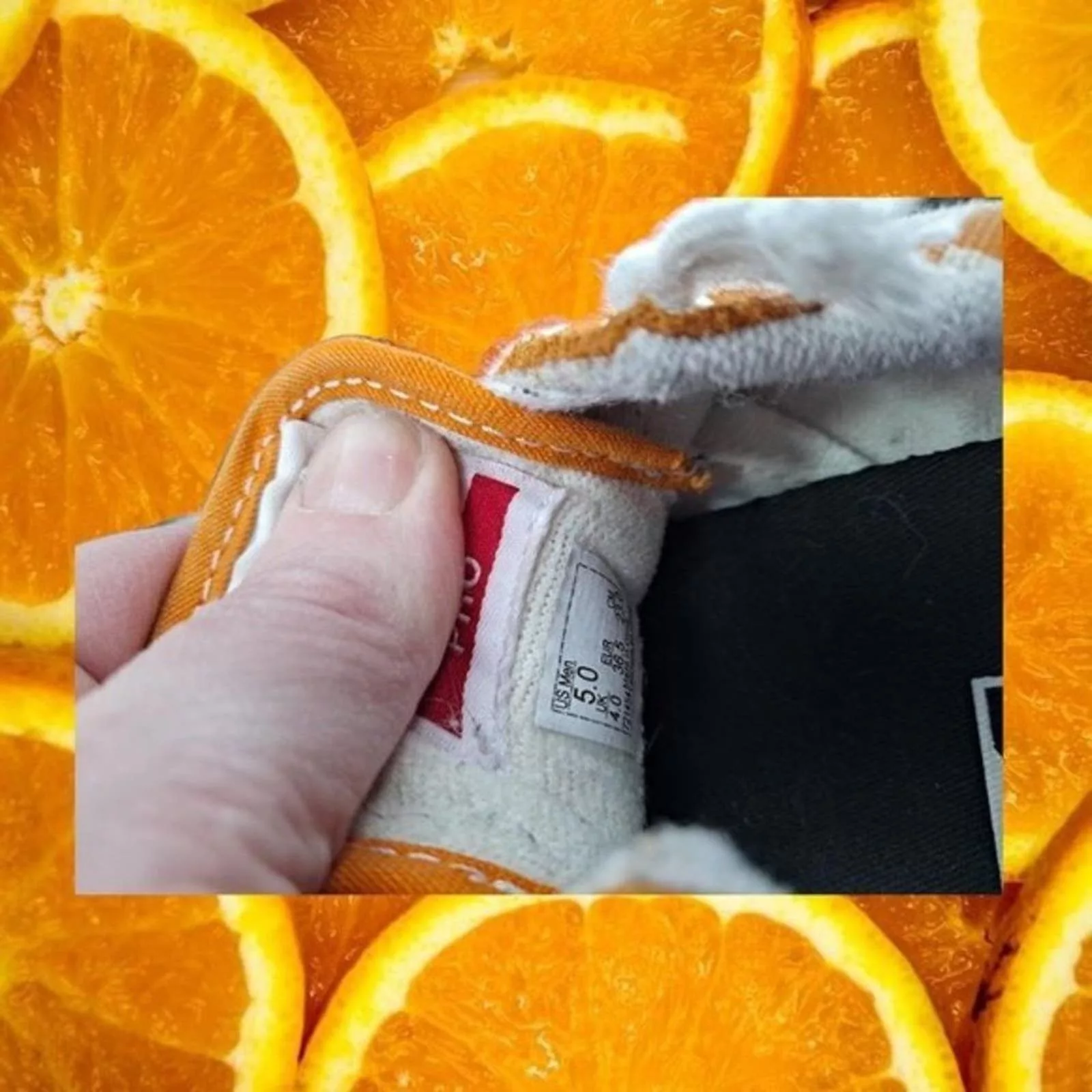 Vans Low Top Sneakers Vans Pro Sneakers Orange and White Check Size 5