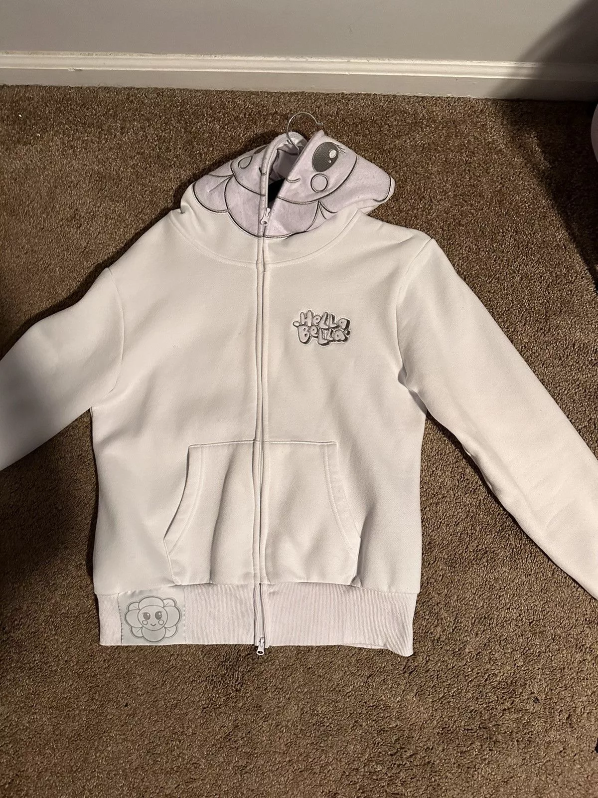 Other Light Jackets Other Hella Bella White Zip Up Streetwear