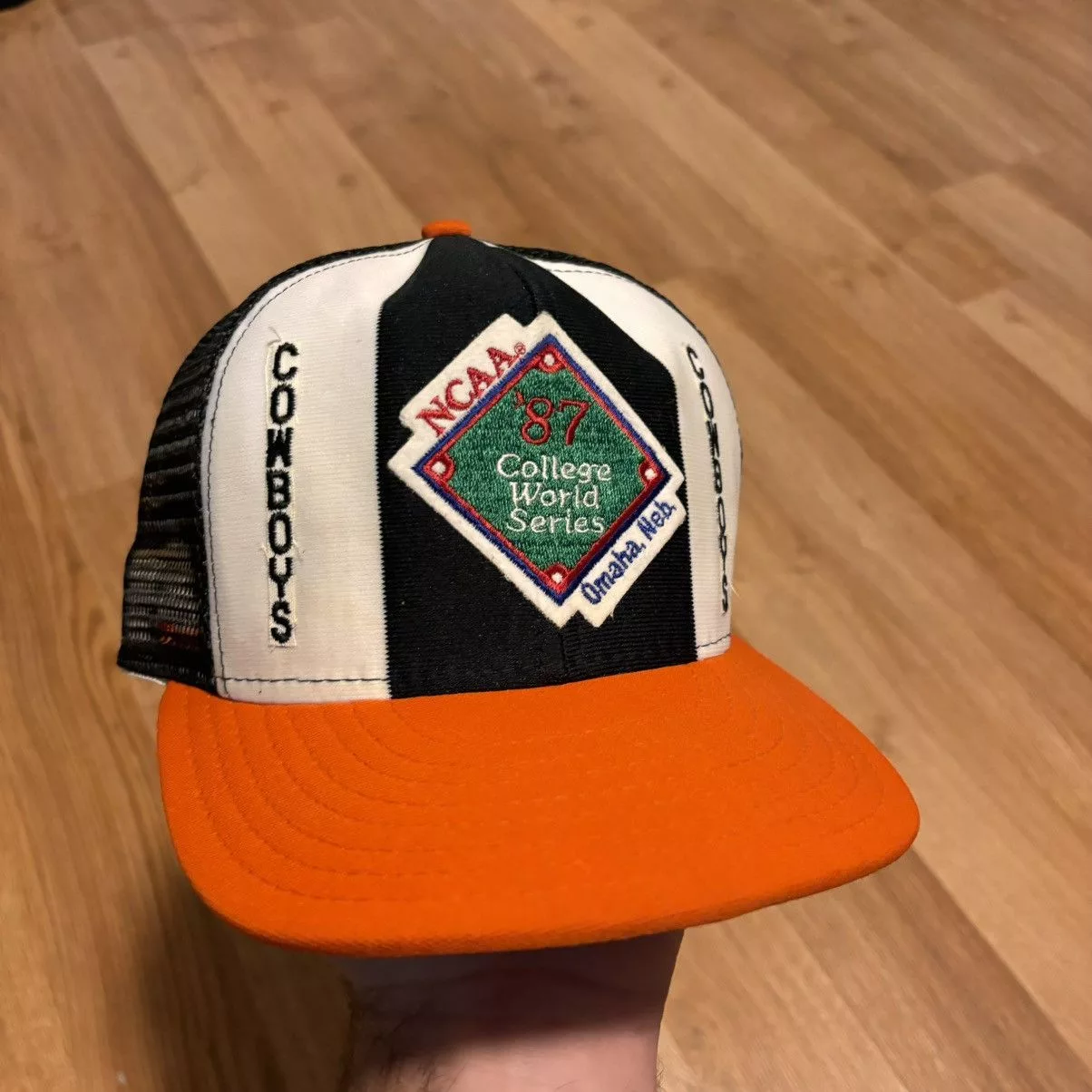MLB Hats MLB × Vintage Vintage 80s Oklahoma State Trucker Hat Black