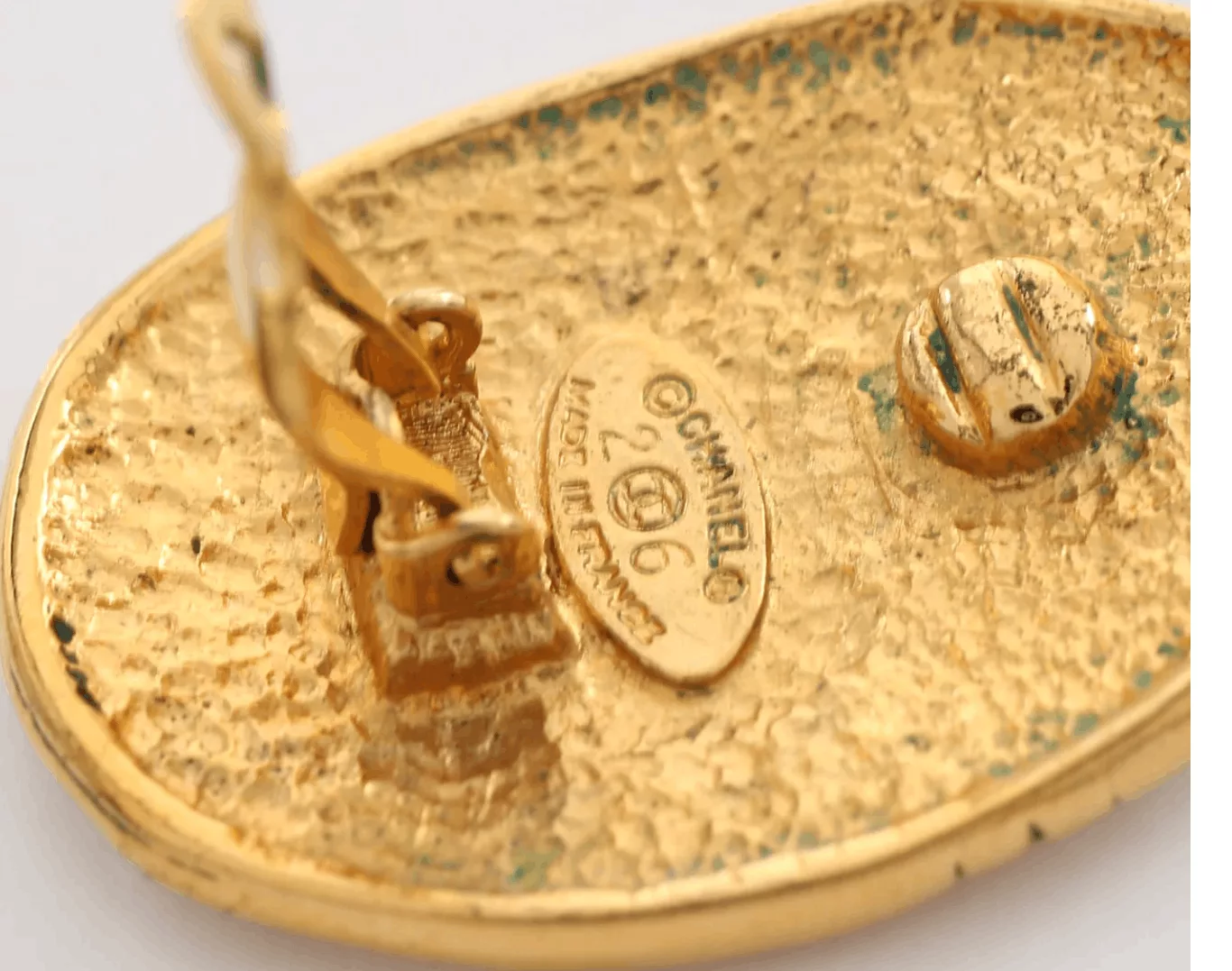 Chanel Earrings Chanel Crown Gold Clip on Earrings AUTHENTIC