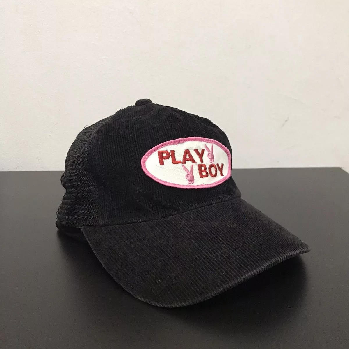 Playboy Hats Playboy × Vintage Vintage Playboy Center Logo Cap Black