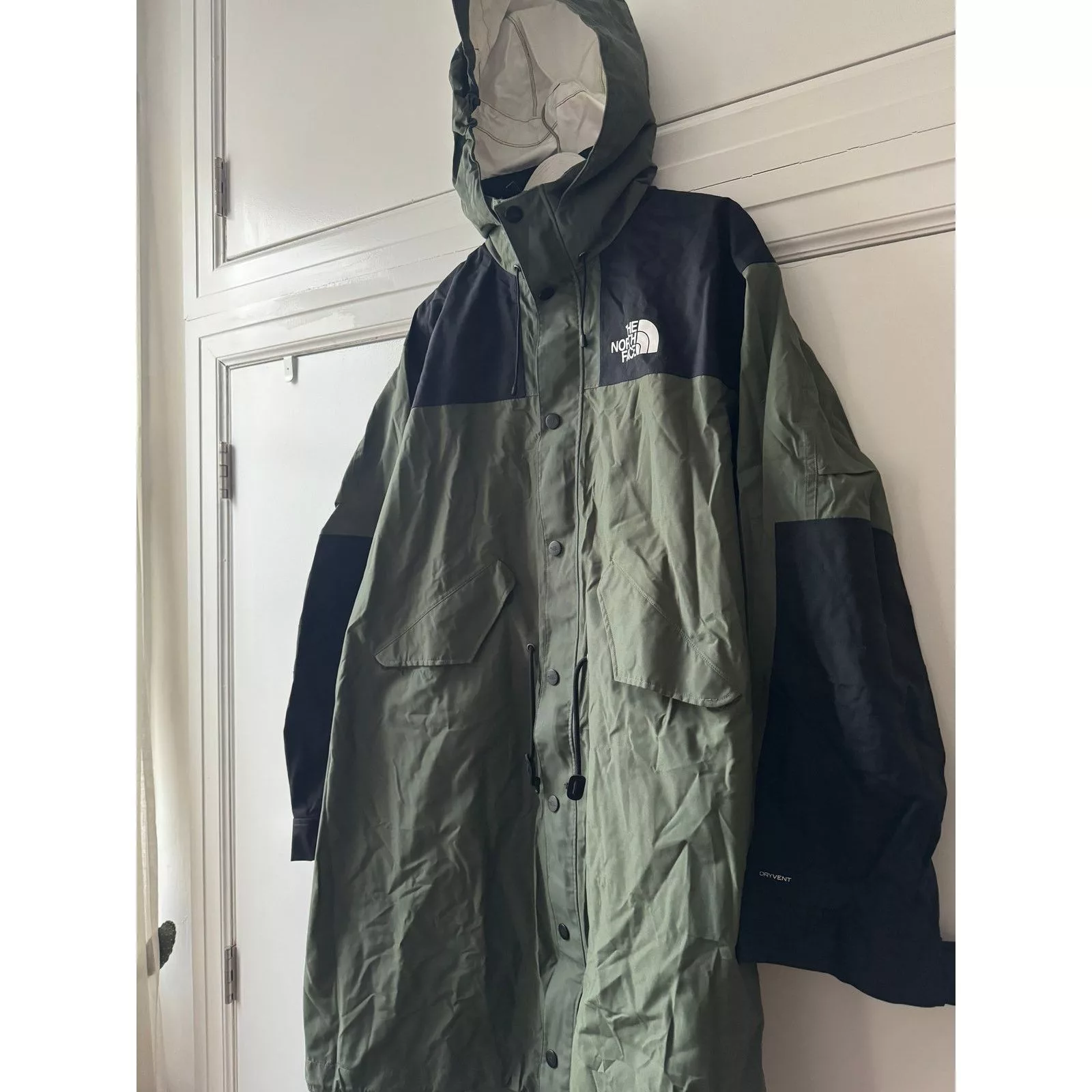 Sacai Light Jackets Sacai Long Parka Coat Green