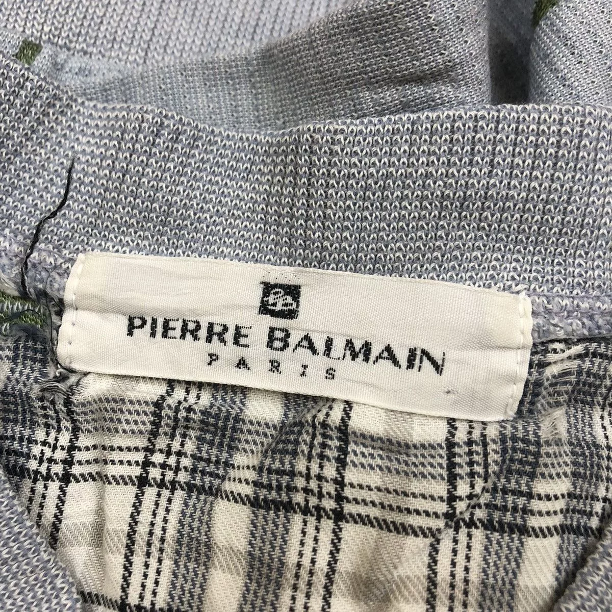 Pierre Balmain Sweatshirts Pierre Balmain Vintage BALMAIN PARIS PIERRE Striped Henley Sweatshirt Blue