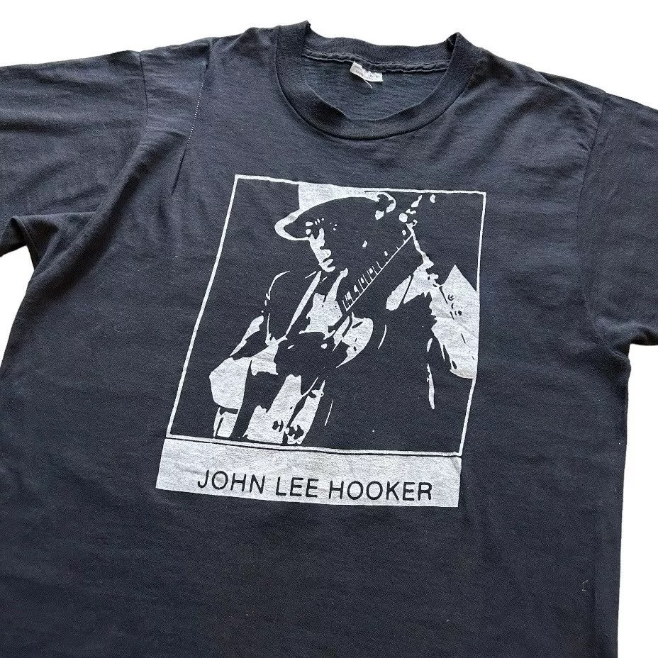 Band Tees Short Sleeve T Shirts Band Tees × Fruit Of The Loom × Vintage 80’s John Lee Hooker vintage t-shirt Black