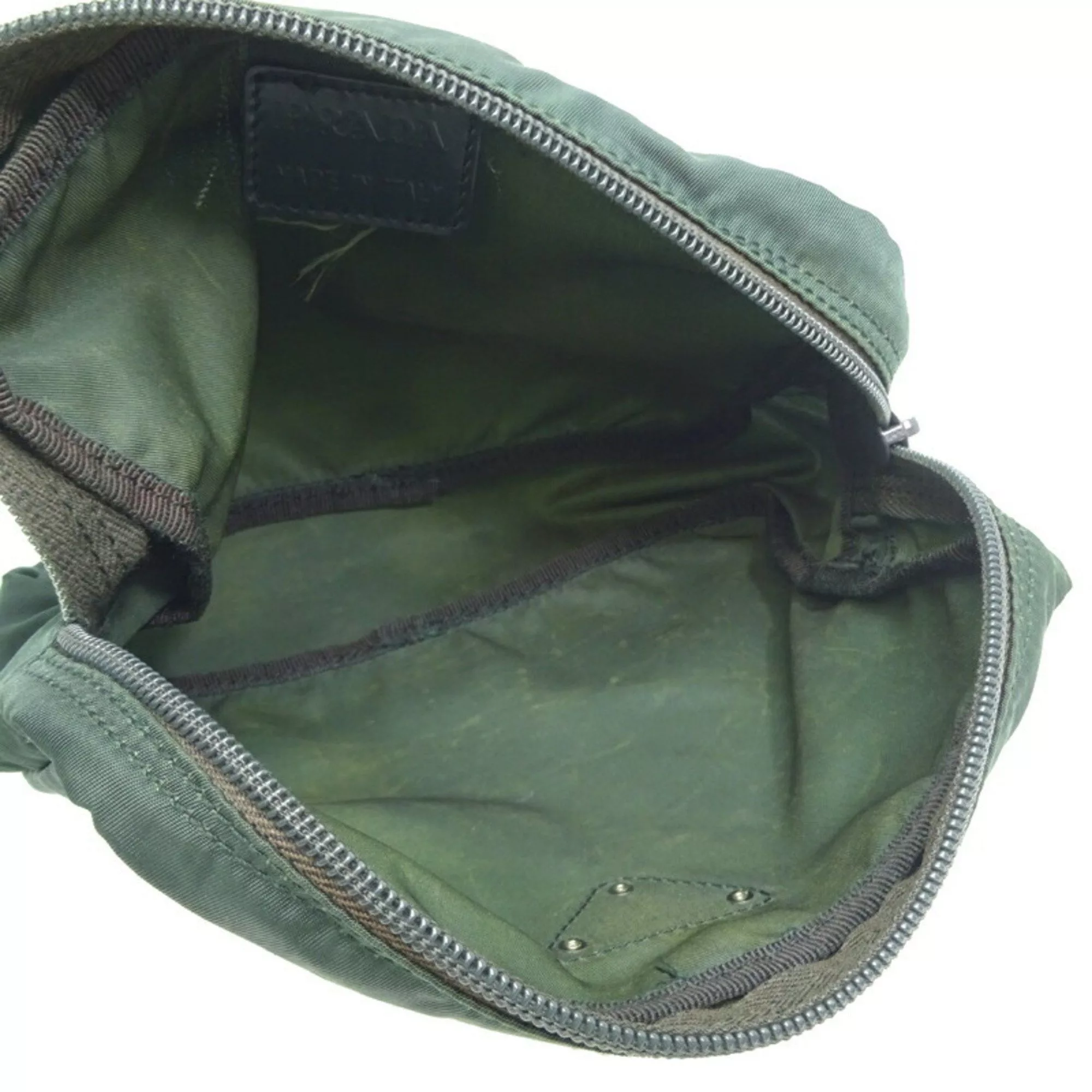 Prada Other Prada pouch for women, nylon pouch, dark green