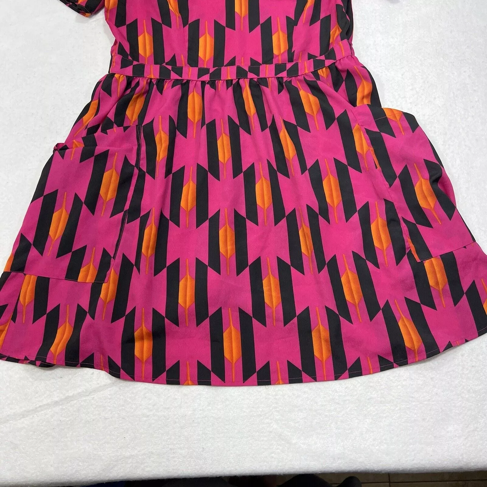 Other Mini Dresses Other Allen B by Allen Schwartz 8 Pink & Orange A-Line Dress