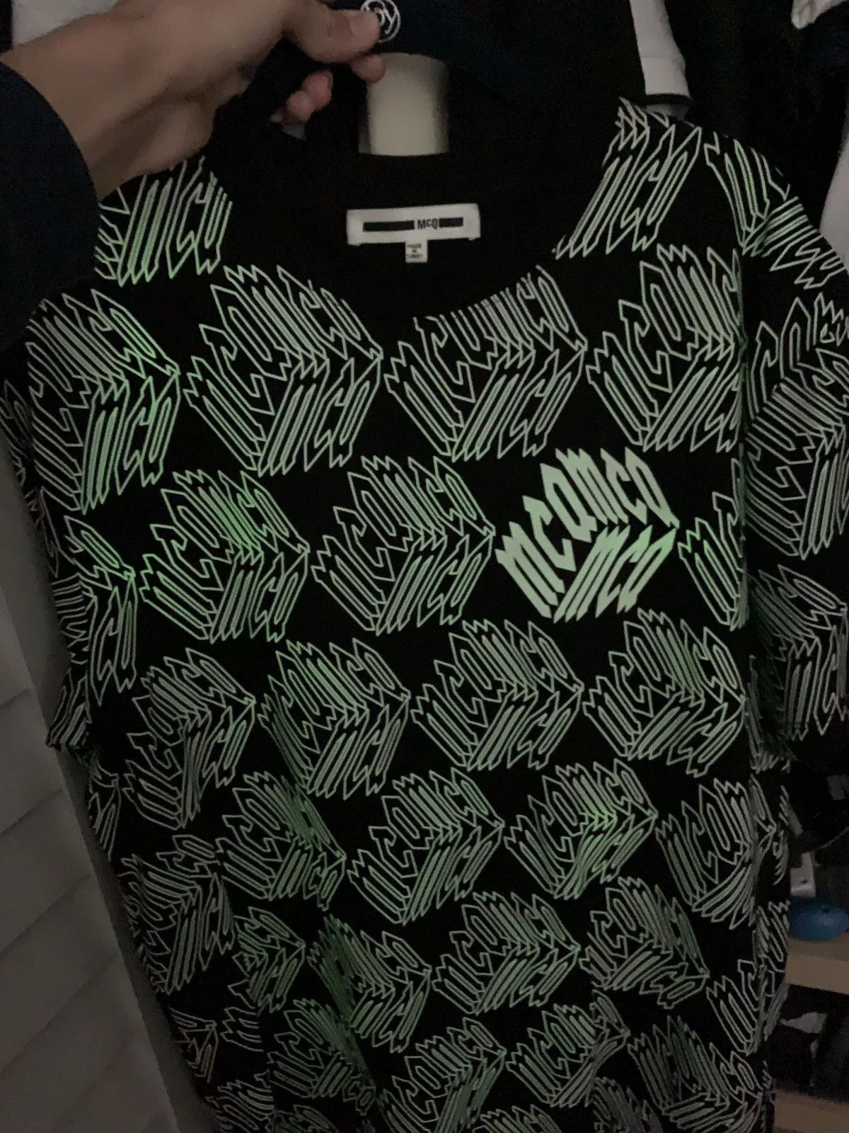 MCQ Short Sleeve T Shirts McQ Black and White all over tee