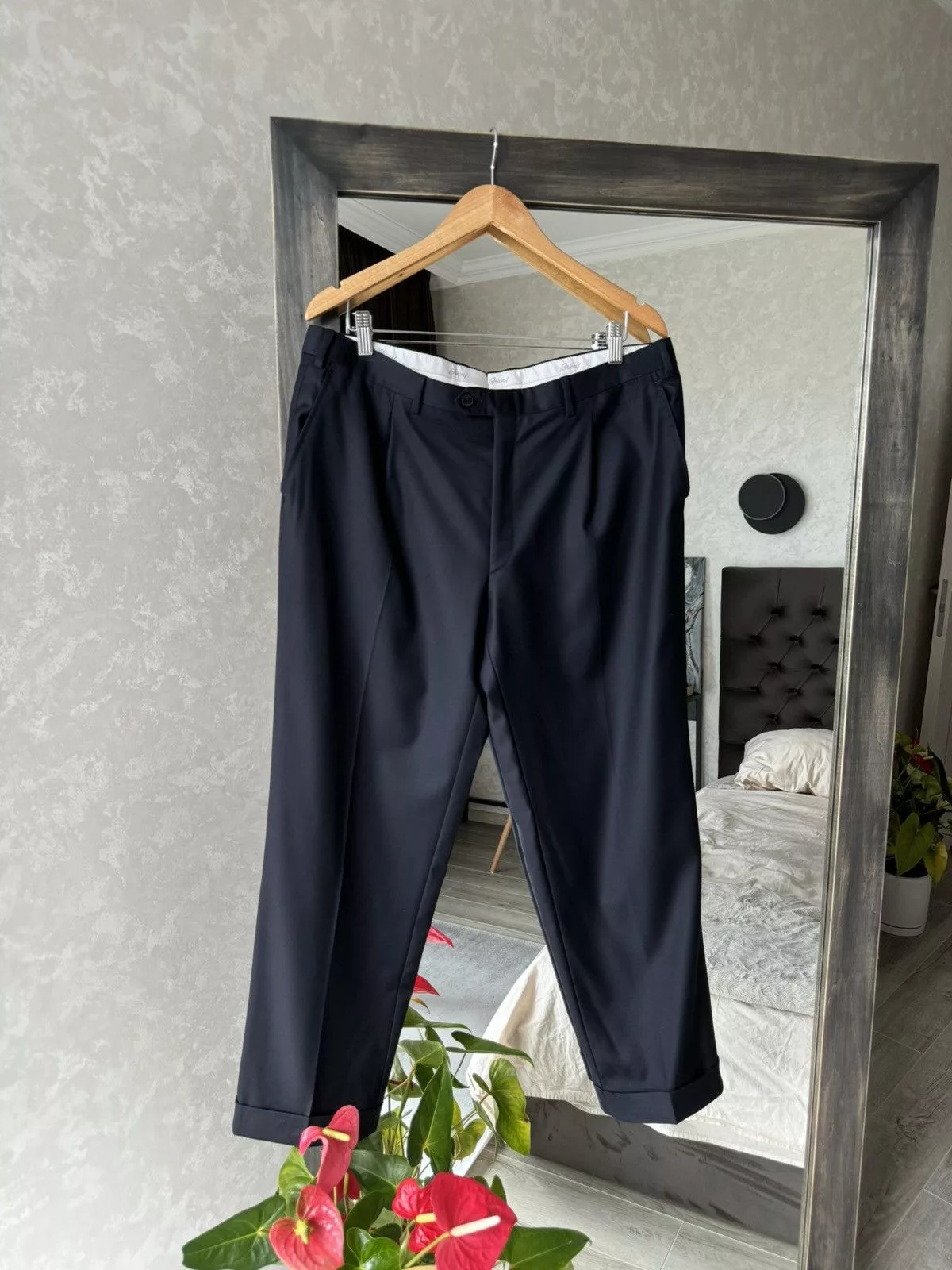Brioni Casual Pants Brioni Classic Luxury Moena Pants Blue