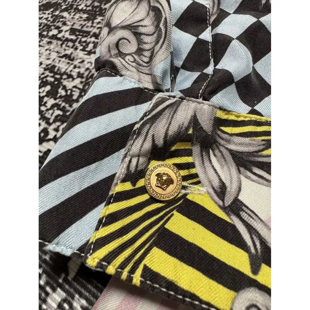 Versace Button Ups Versace Silk Dress shirt Size: 42 Multi