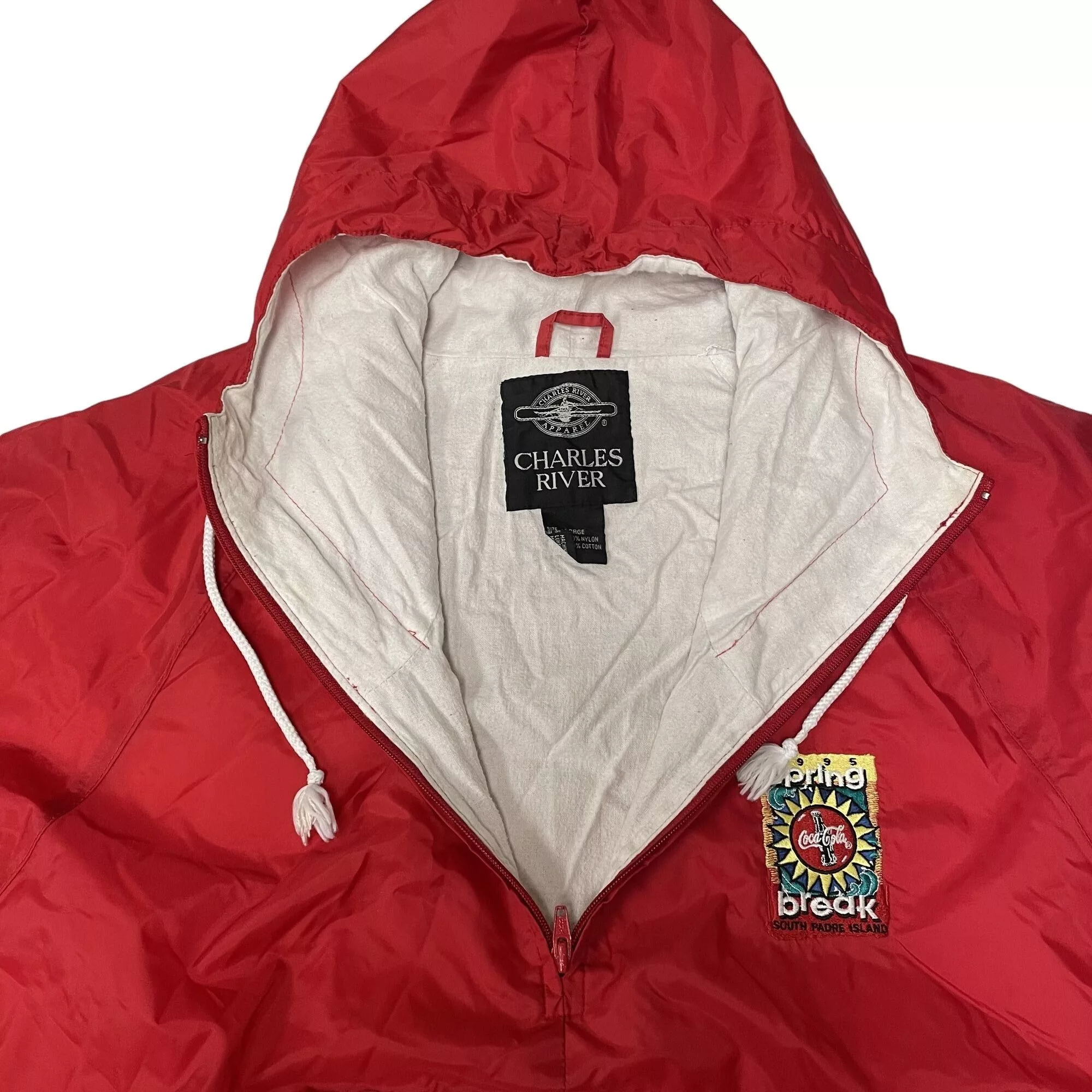 Other Light Jackets Other Vtg Charles River SPRING BREAK South Padre Coca Cola Jacket Red