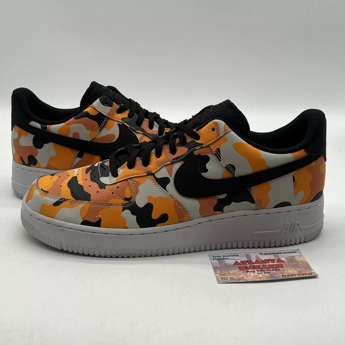 Nike Low Top Sneakers Nike Air force 1 07 orange camo