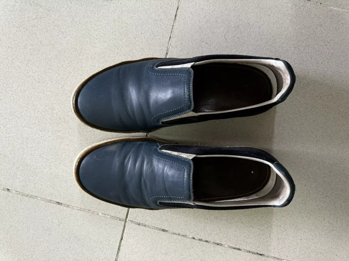 Maison Margiela Low Top Sneakers Maison Margiela MMM Maison martin Margiela blue color block slip ons