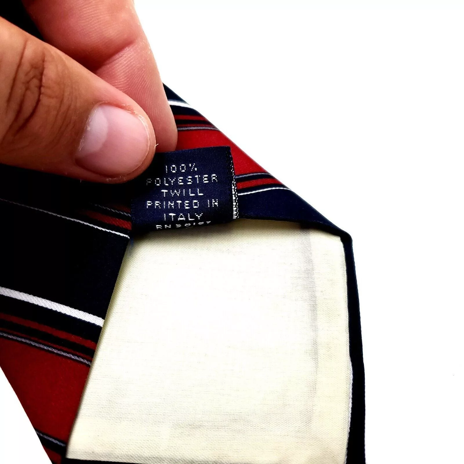 Henry Grethel Ties Pocketsquares Henry Grethel Polyester Tie Blue Red Striped Short