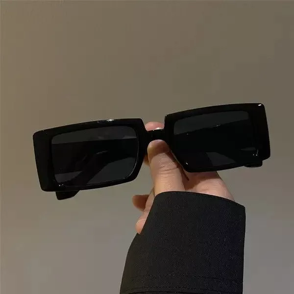 Designer Sunglasses Designer × Vintage Retro square sunglasses Black Streetwear