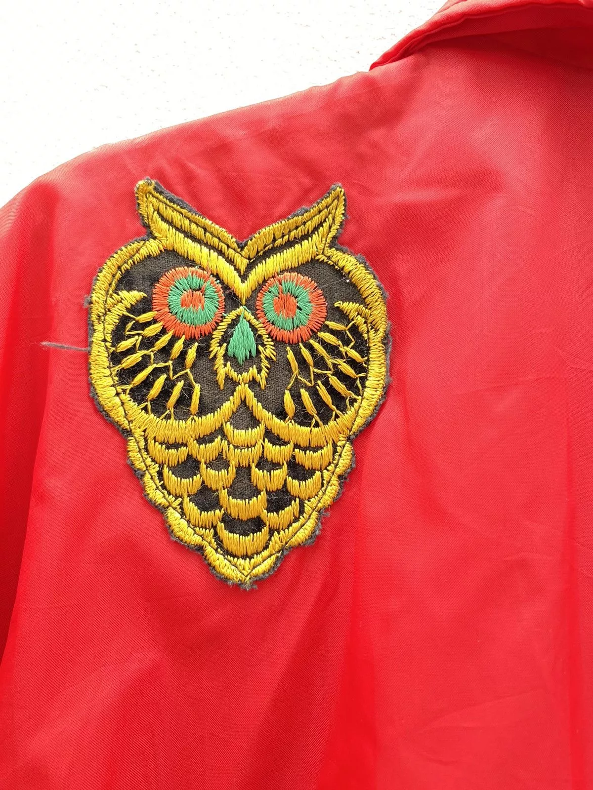 Vintage Light Jackets Vintage red nylon patch jacket