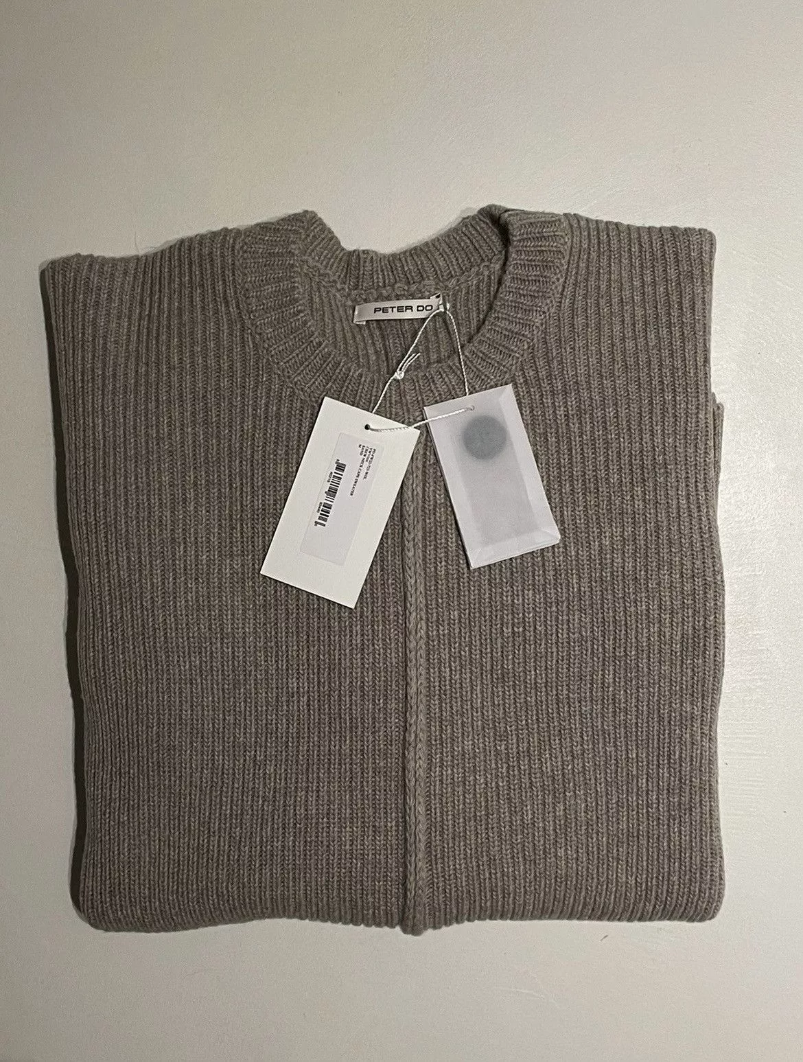 Peter Do Sweaters PETER DO - CREW NECK CAPE SWEATER - FW22 Beige