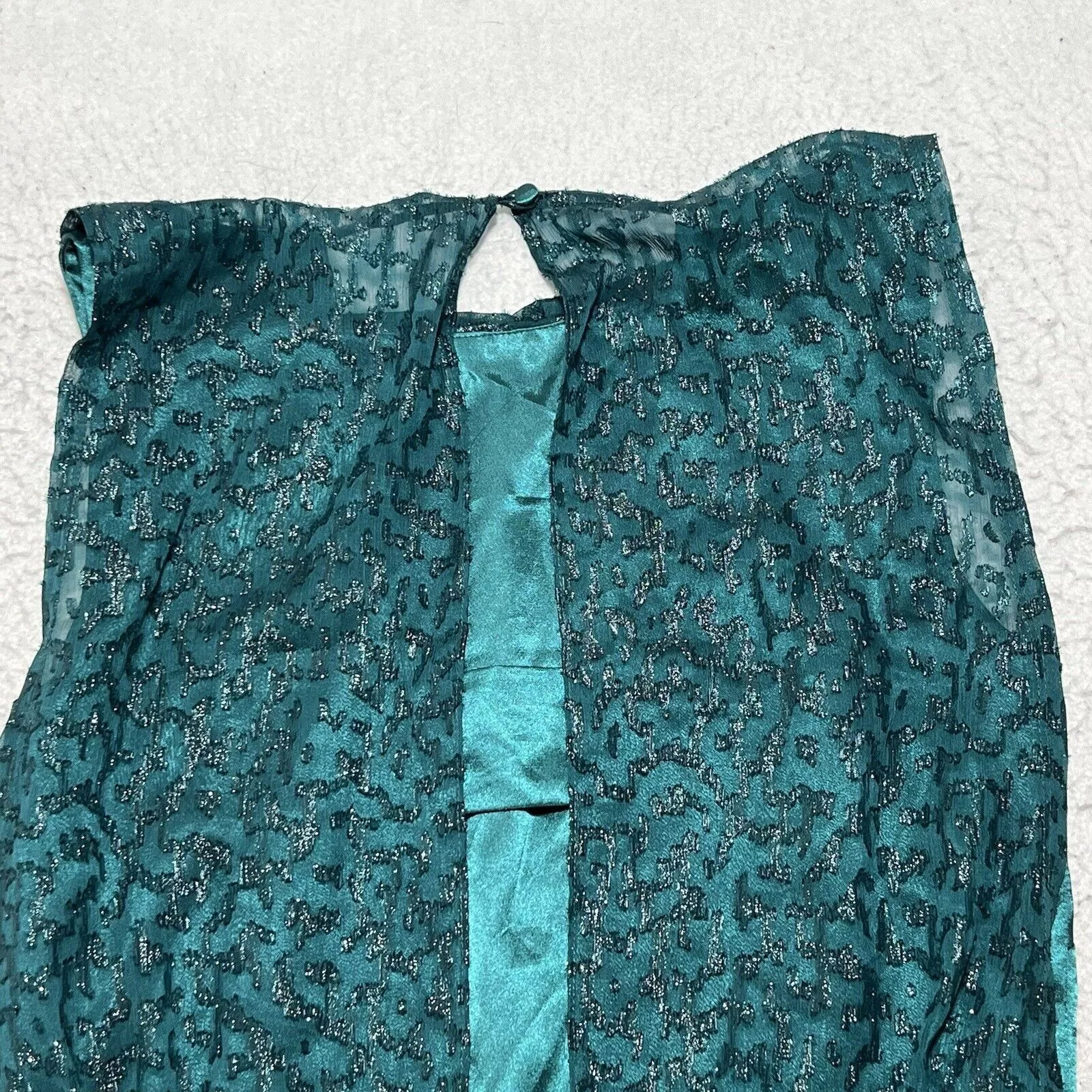 Laundry by Shelli Segal Mini Dresses Laundry by Shelli Segal Teal Green Sleeveless Metallic Dress
