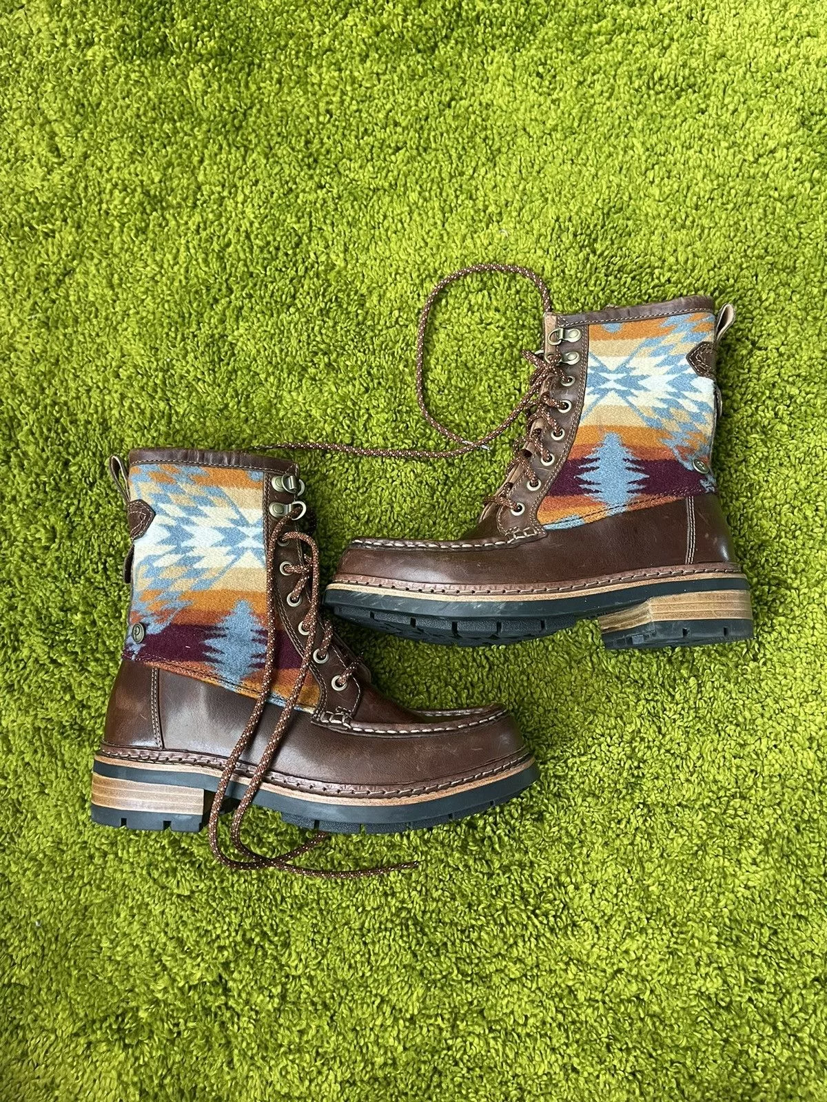 Clarks Boots Clarks × Genuine Leather × Pendleton Pendleton x Clarks wool plaid + real leather boots Brown