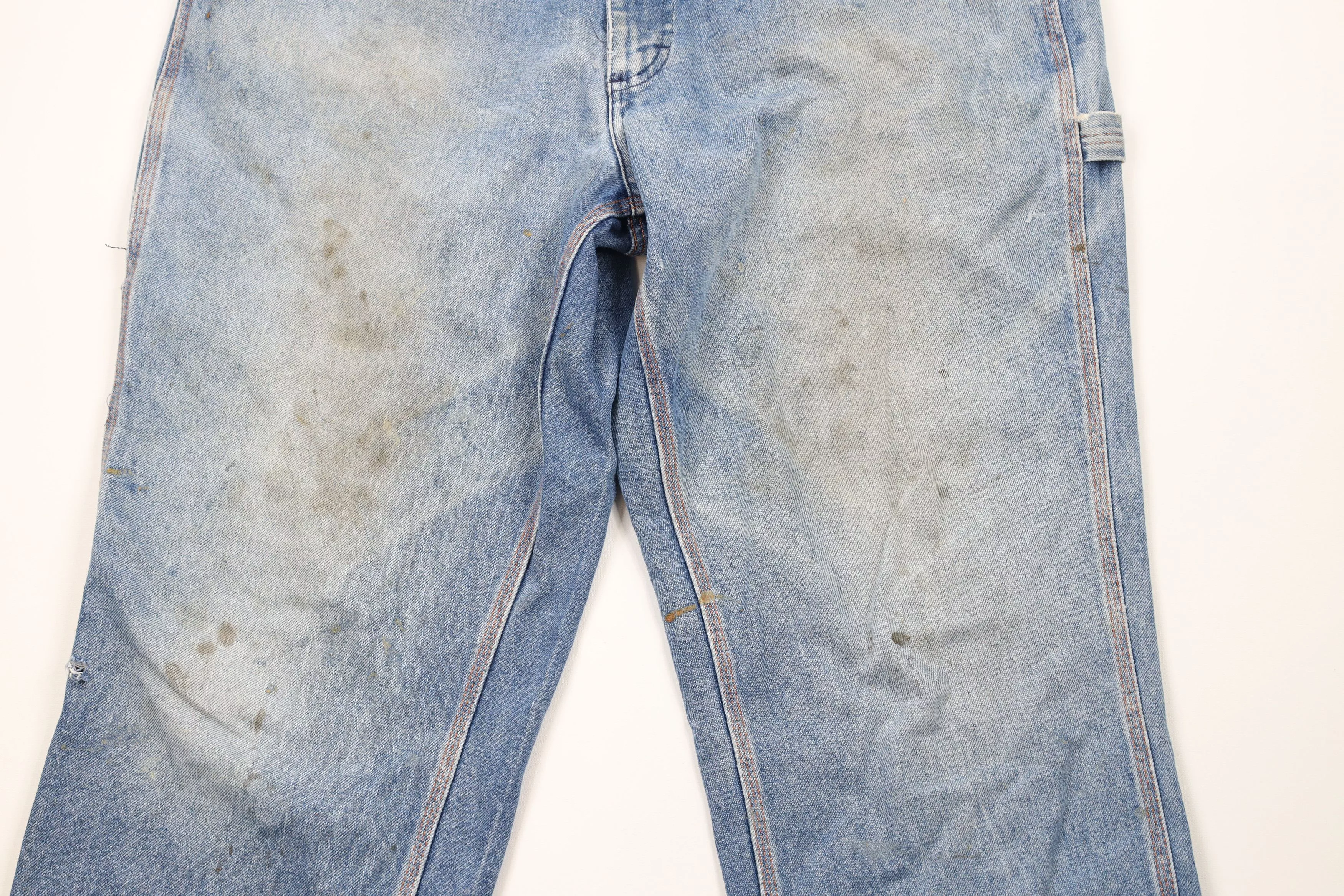Vintage Denim Vintage 90s Big Mac Wide Leg Dungaree Work Denim Jeans Blue