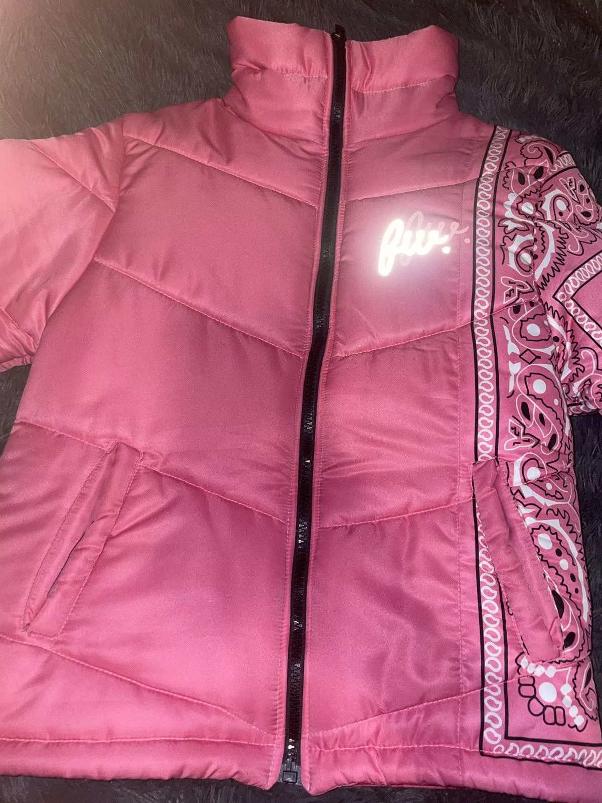 Other Jackets Other Pink Bandanna Jacket