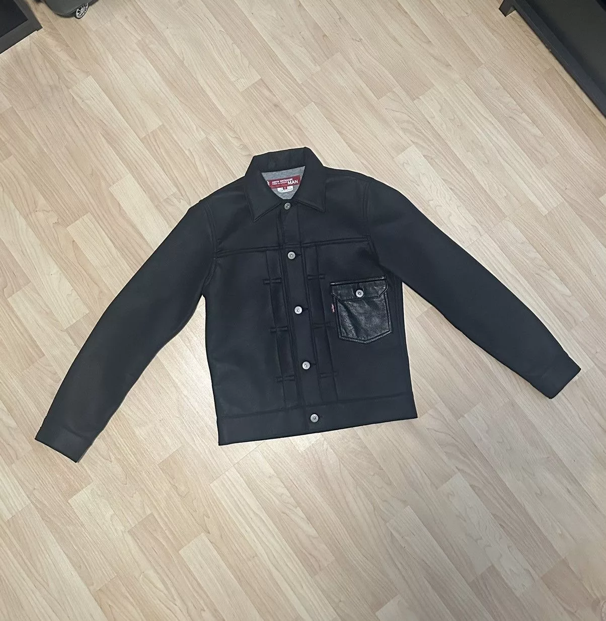 Comme des Garcons Light Jackets Comme des Garcons × Junya Watanabe × Levi's Faux Leather Jacket Black