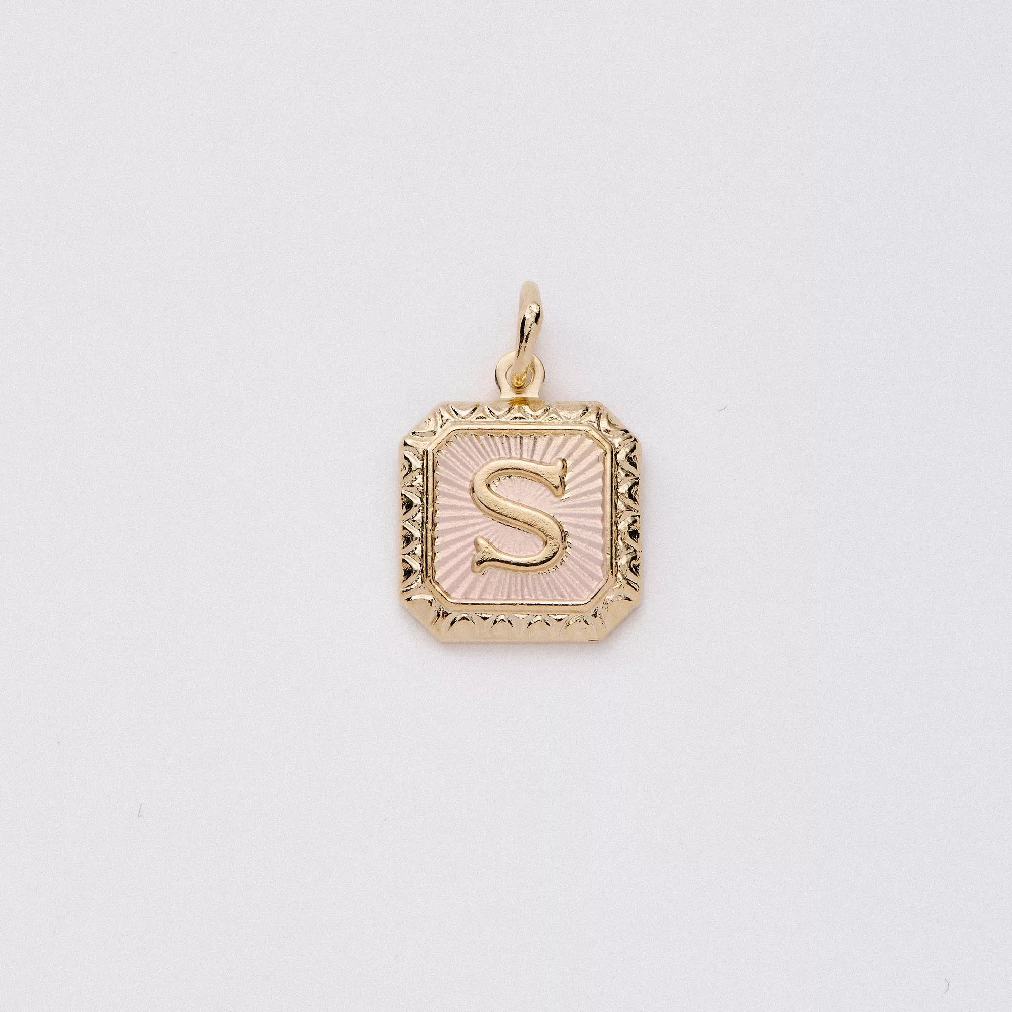 Two Tone Letter Charm