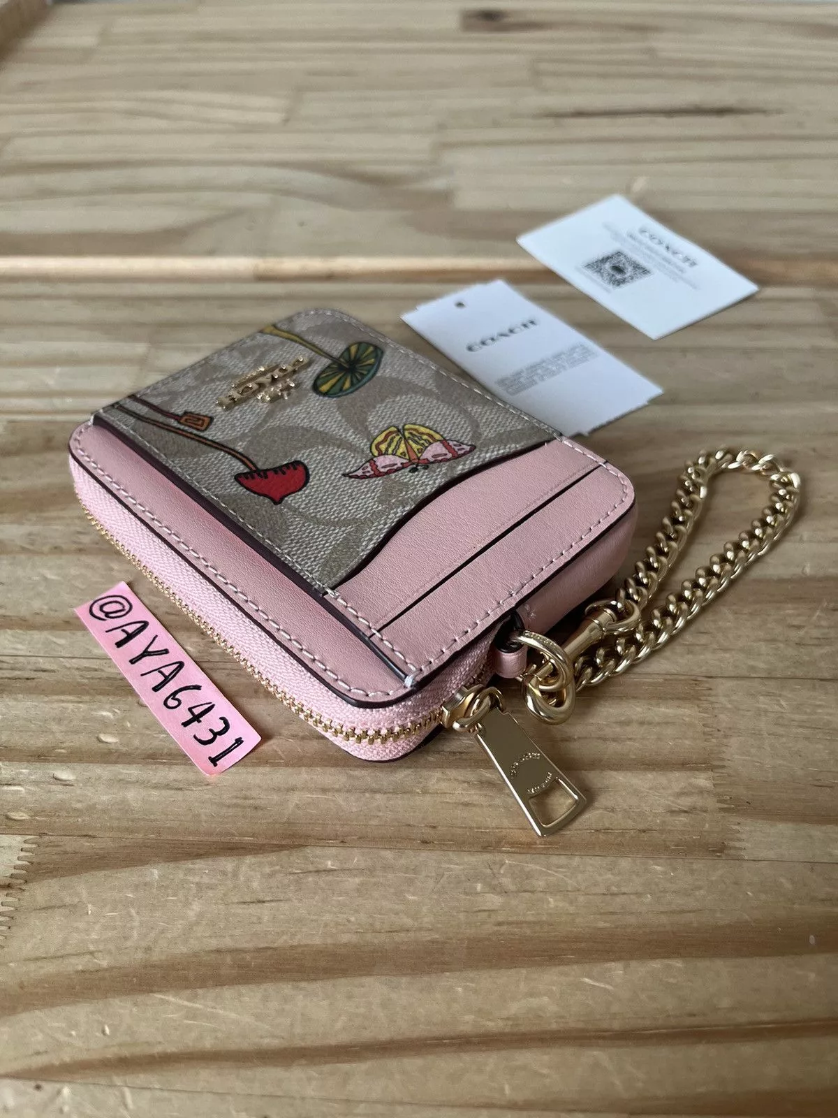 Coach Wallets Coach Card Case Pink