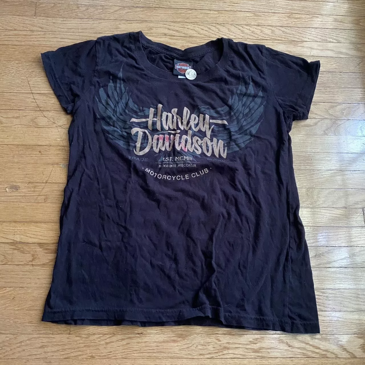 Harley Davidson Short Sleeve T Shirts Harley Davidson Graphic tee Black