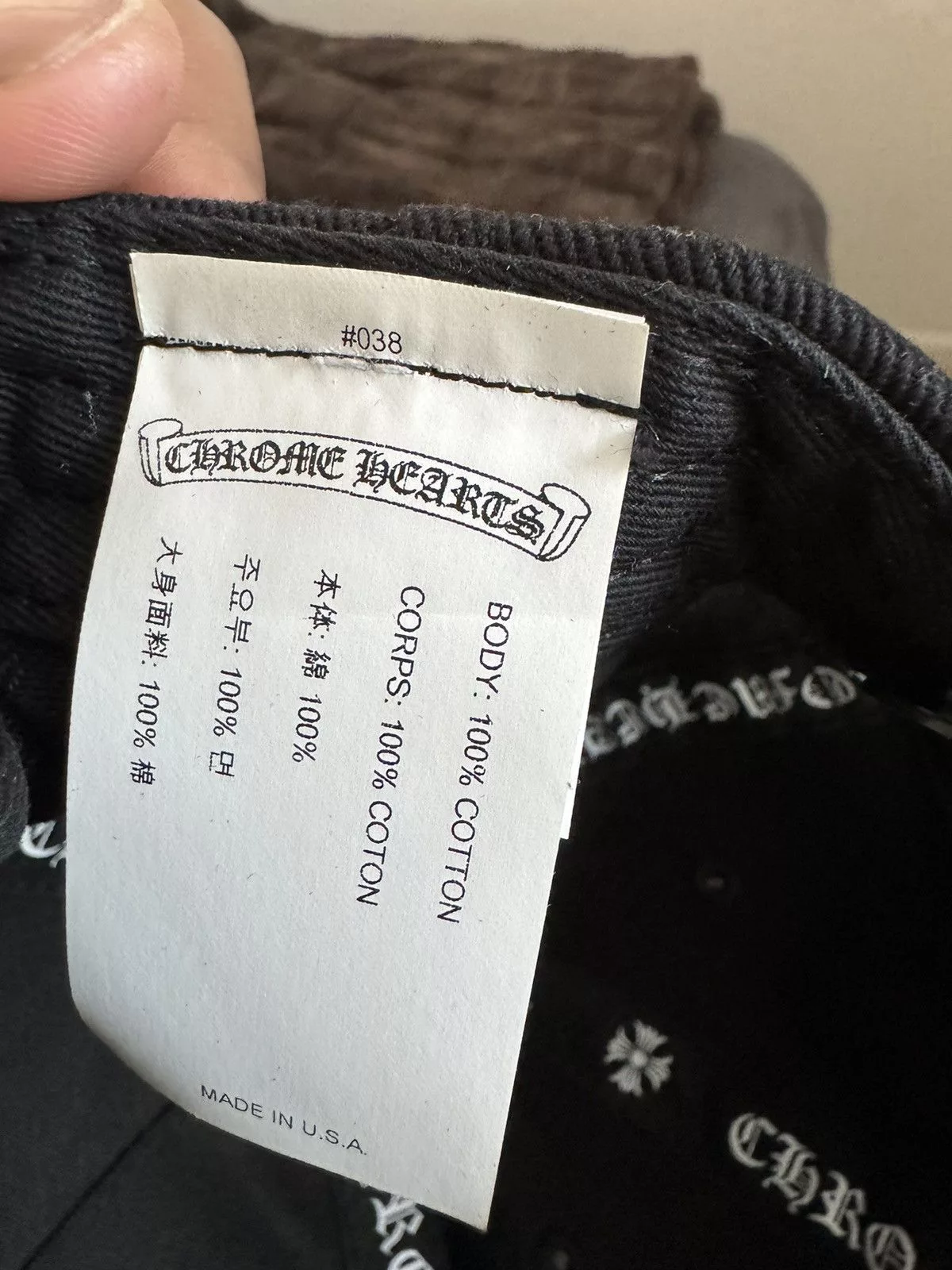 Chrome Hearts Hats Chrome Hearts Black Denim Horseshoe Hat