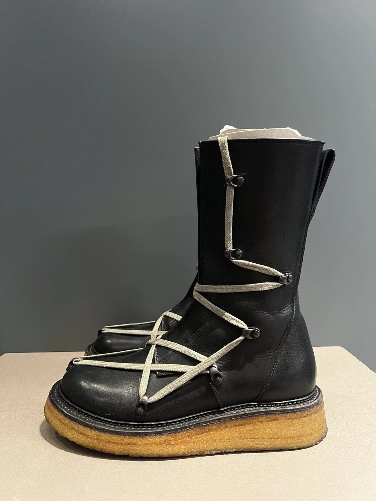 Rick Owens Boots Rick Owens FW17 Glitter Pentagram Creeper boots sz39.5 Black