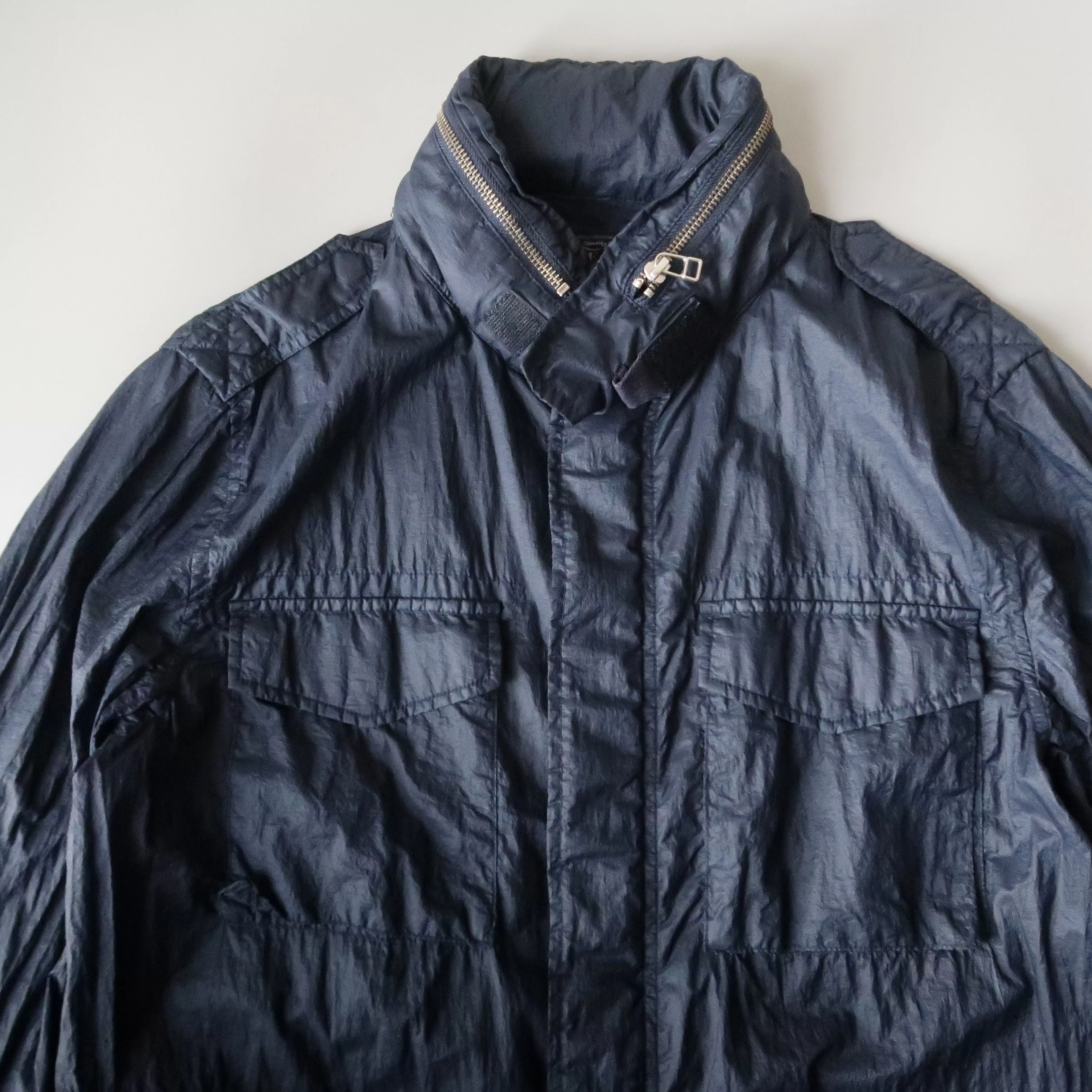 Beams Plus Light Jackets BEAMS PLUS garment dyed Ex-light nylon M-65 type jacket L Blue