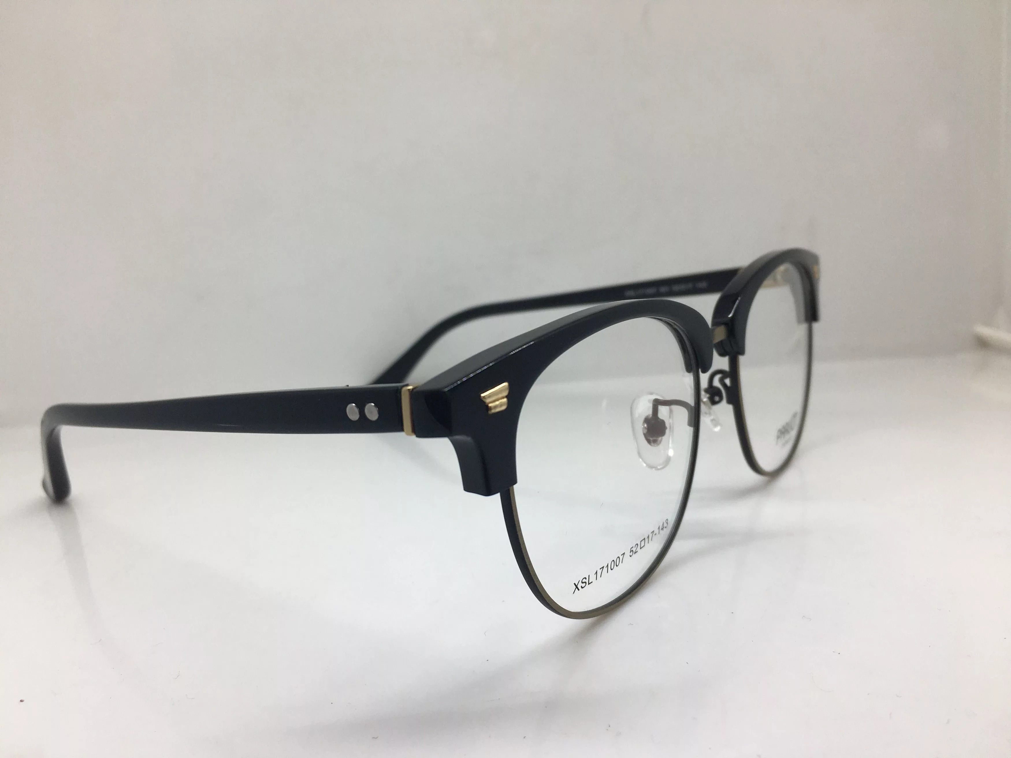 Other Glasses Other Paructt Black Copper Malcolm X Eyeglasses Frame Multi
