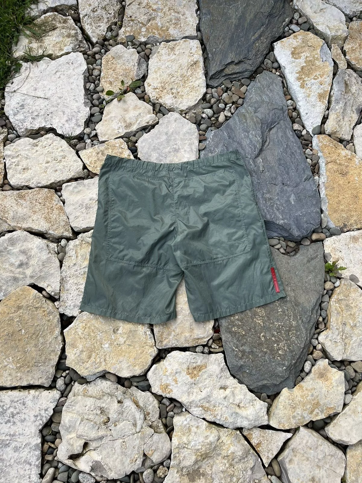 Prada Shorts Prada × Vintage Vintage Prada nylon light shorts y2k red tab deep big pocket Green