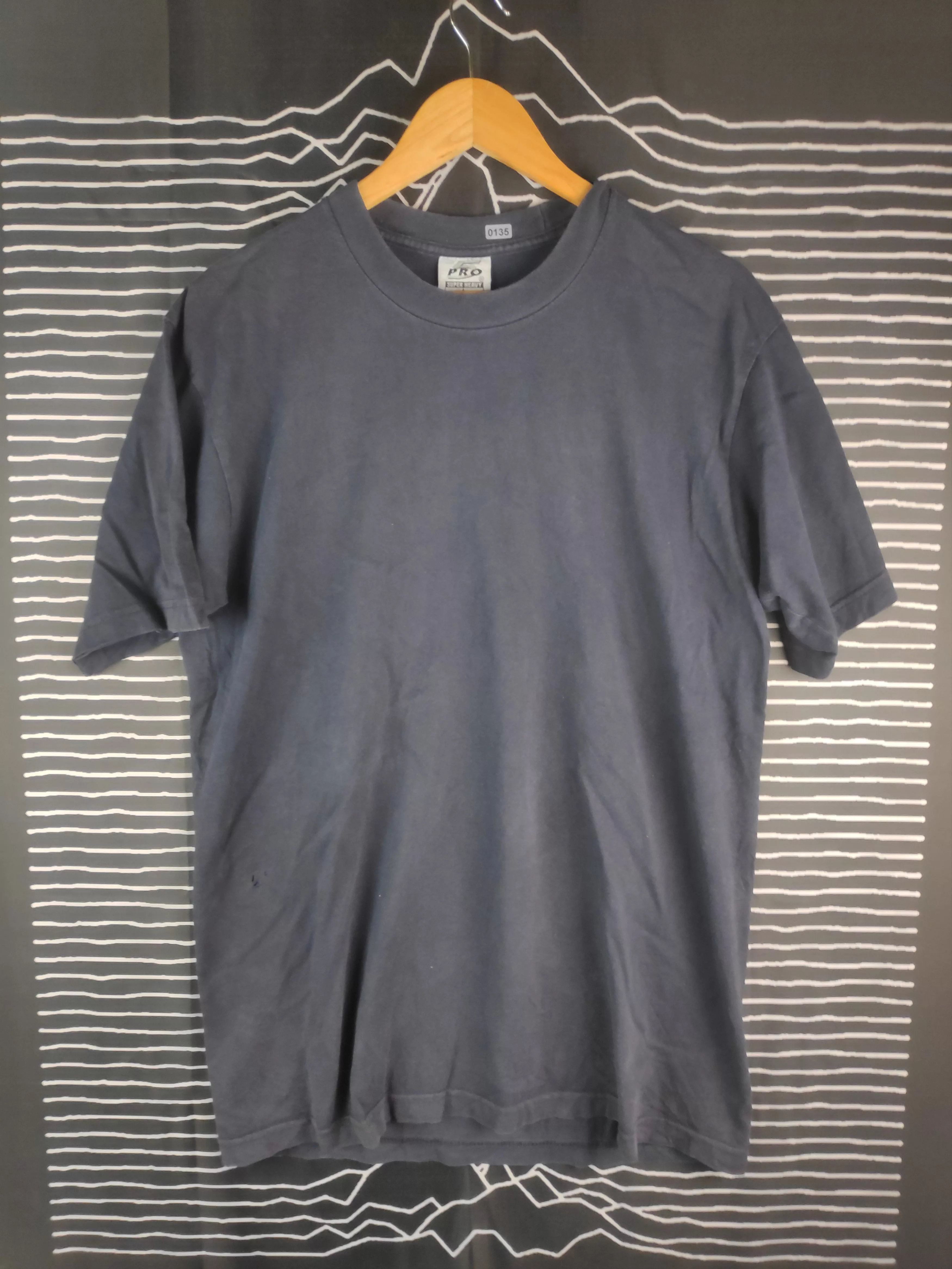 Rap Tees Short Sleeve T Shirts Rap Tees × Vintage Vtg Pro 5 Club Super Heavy Cotton Plain Blanks Rap Tees Black