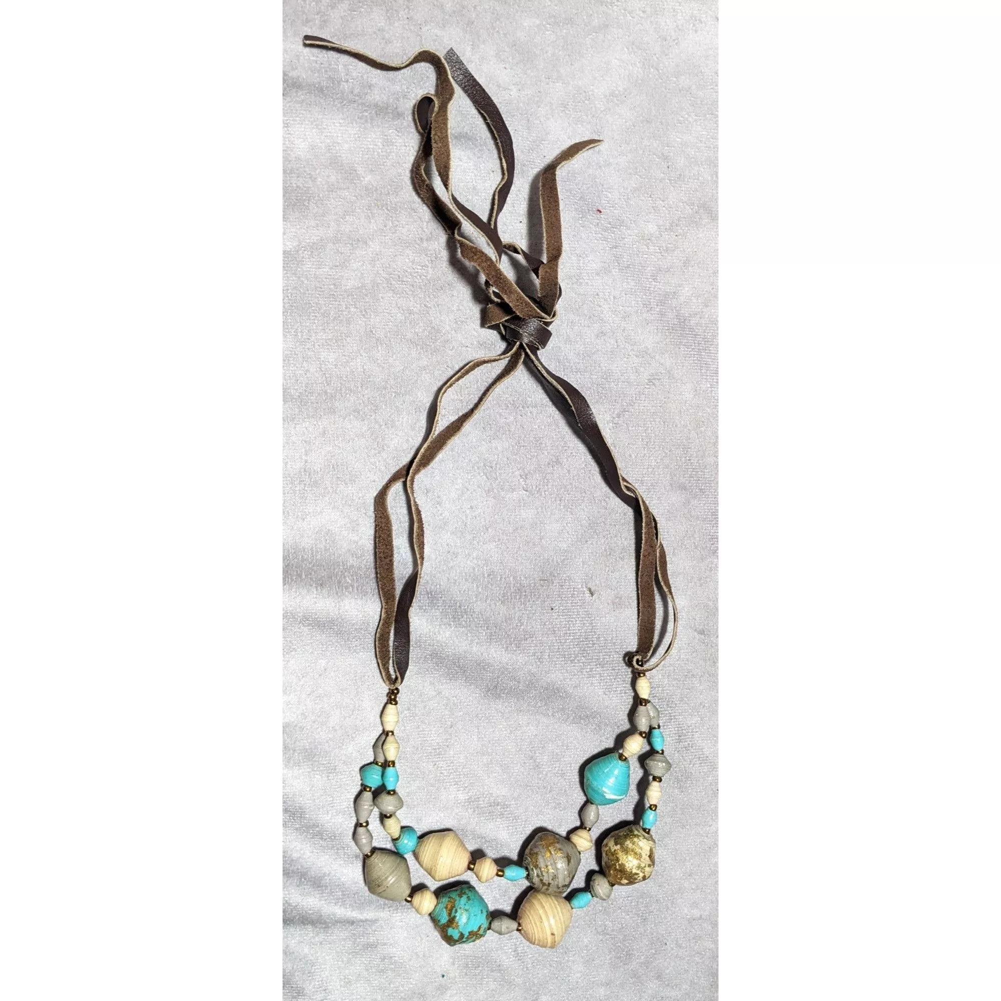 Other Necklaces Other Bohemian Beaded Gold Flake Necklace Multi