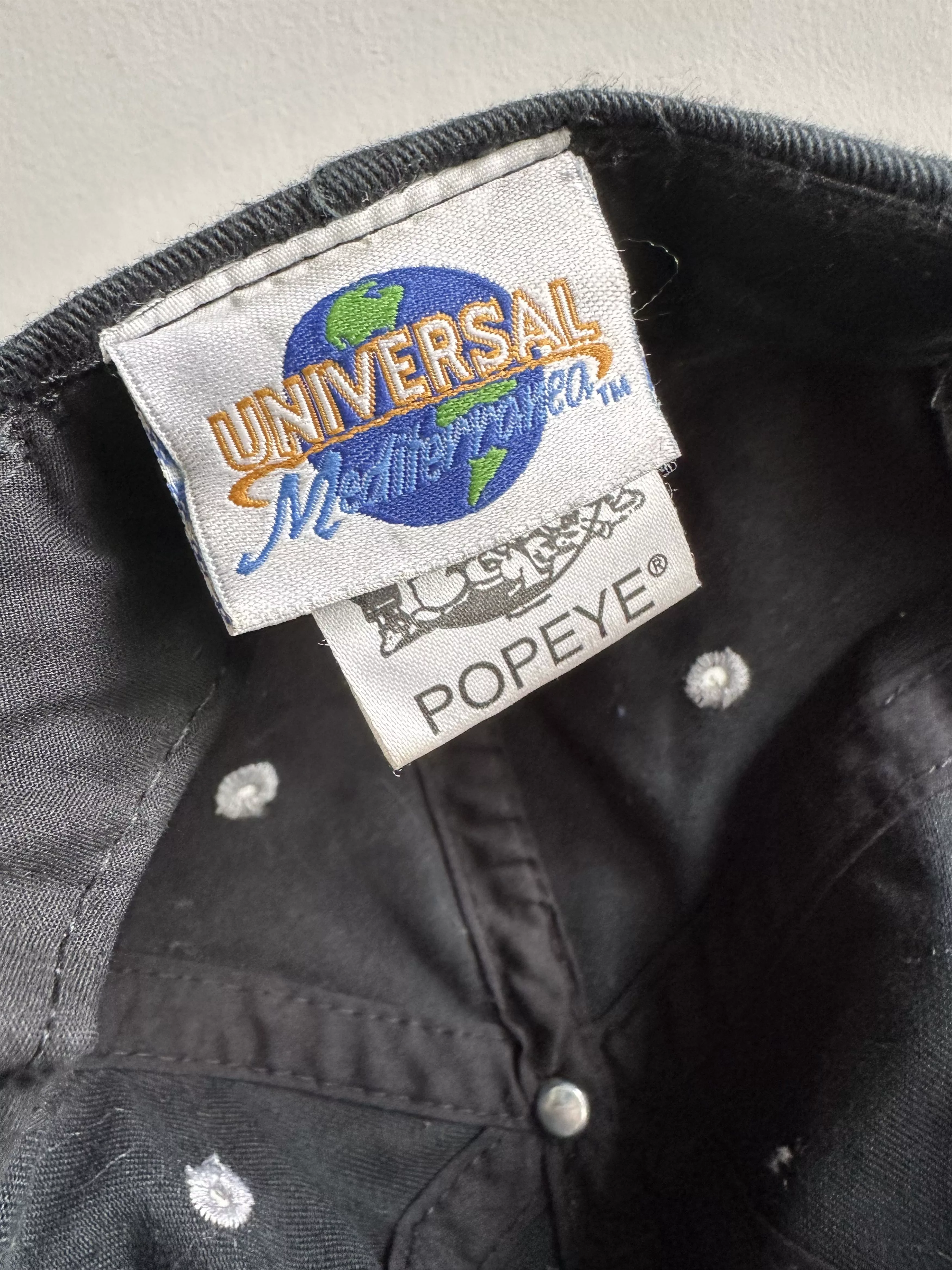 Universal Studios Hats Universal Studios × Vintage Universal Studios Cap vintage Popeye Black